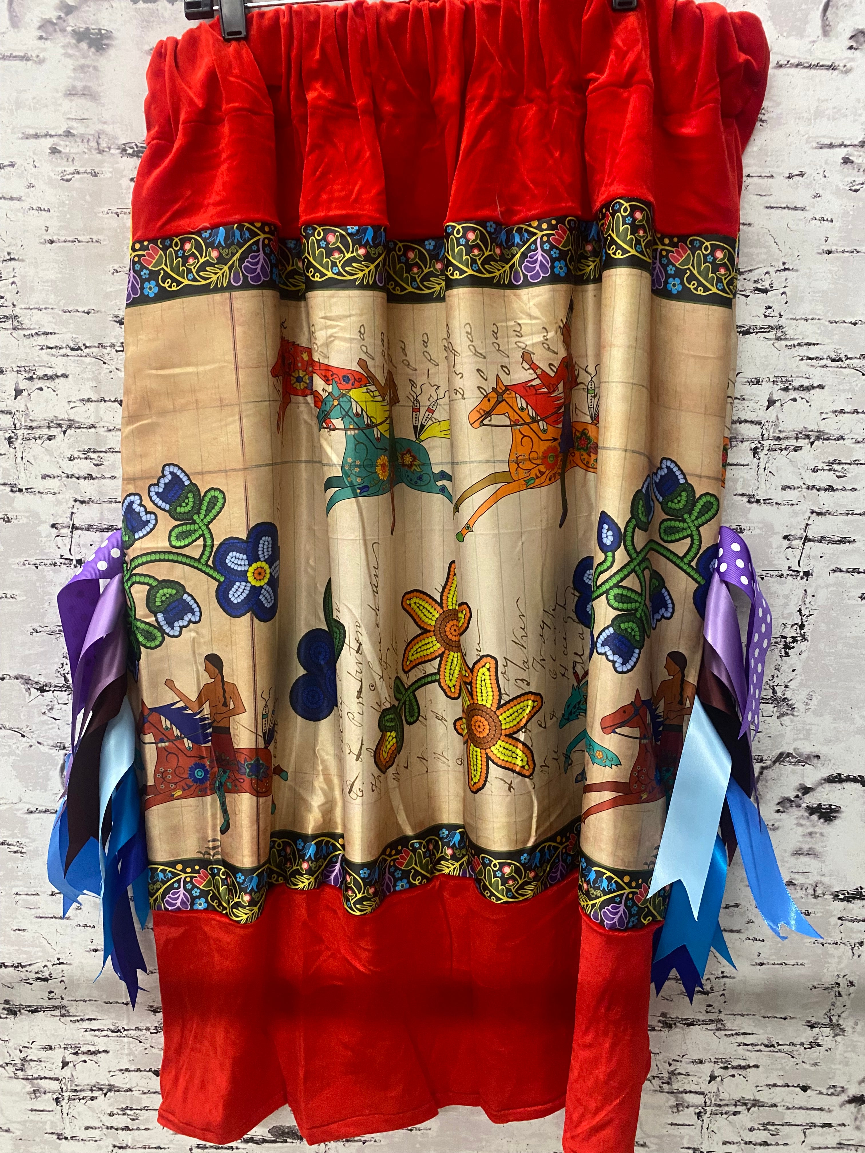 Handmade Floral Ledger w/ Velvet Ribbon Skirt