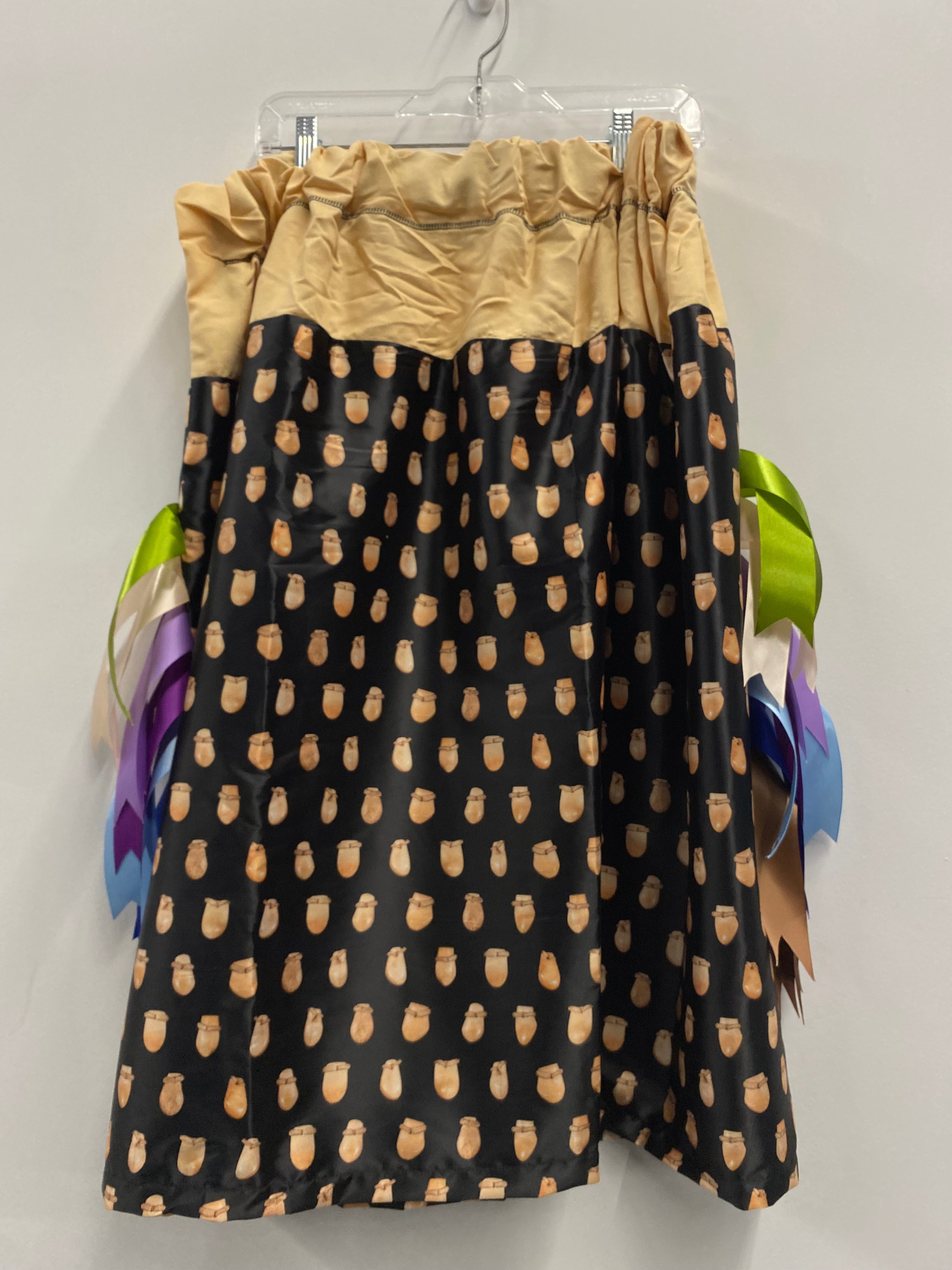 Handmade Black Elk Teeth Satin Ribbon Skirt