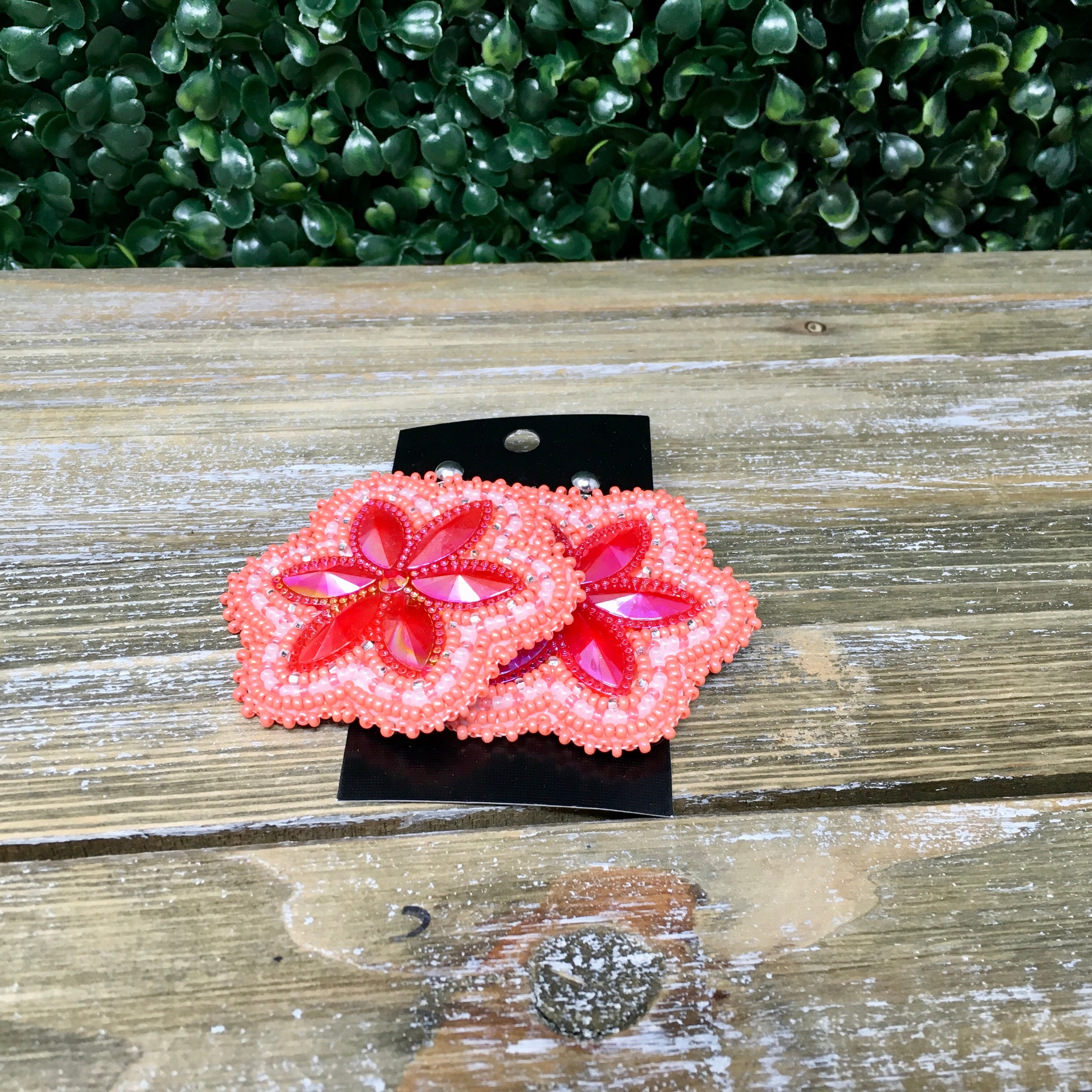 Letishia Sangie-Krammer Coral Flower Earrings