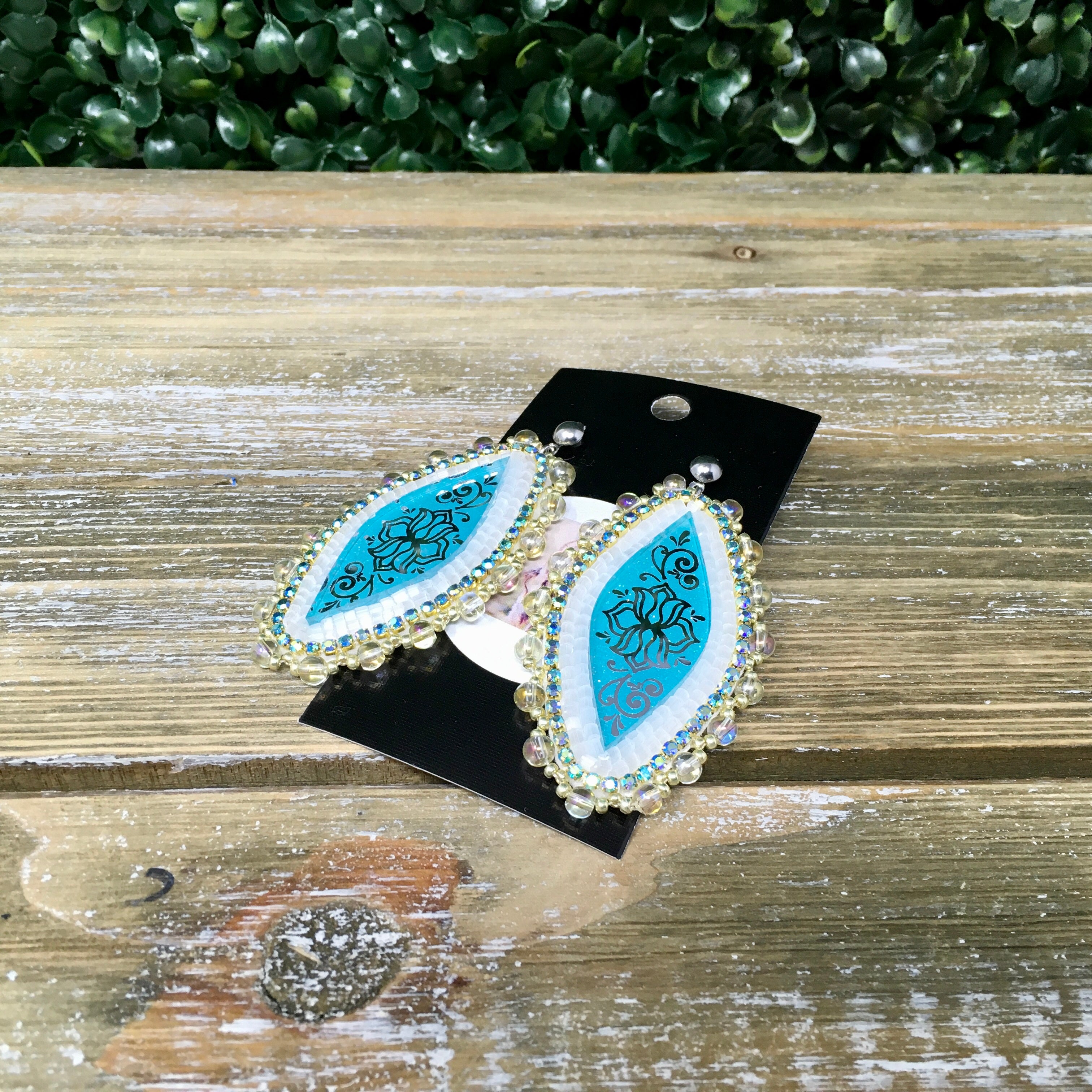 Letishia Sangie-Krammer Turquoise Floral Earrings