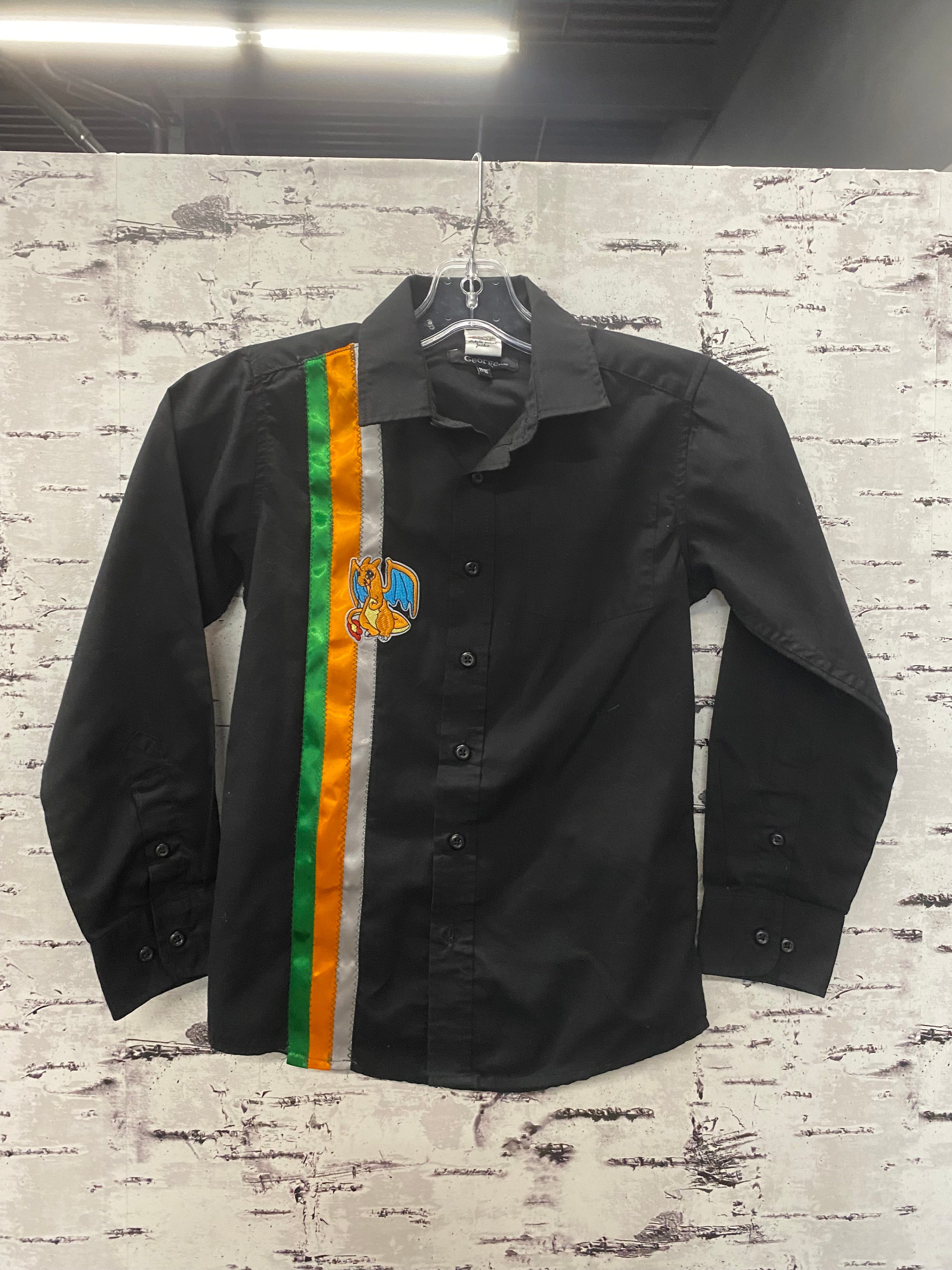 Jackie Lafferty Boys Long Sleeve Ribbon Shirt Black