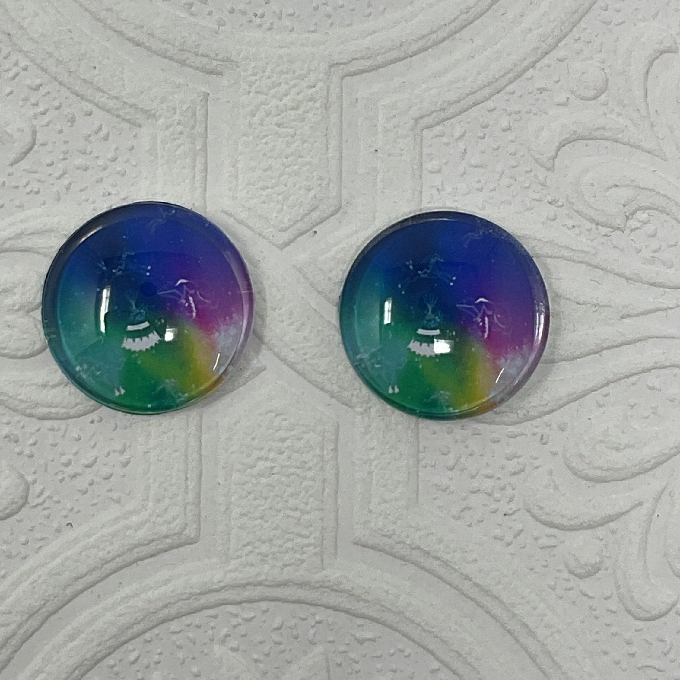 1 inch Glass Covered Beading Cabochons