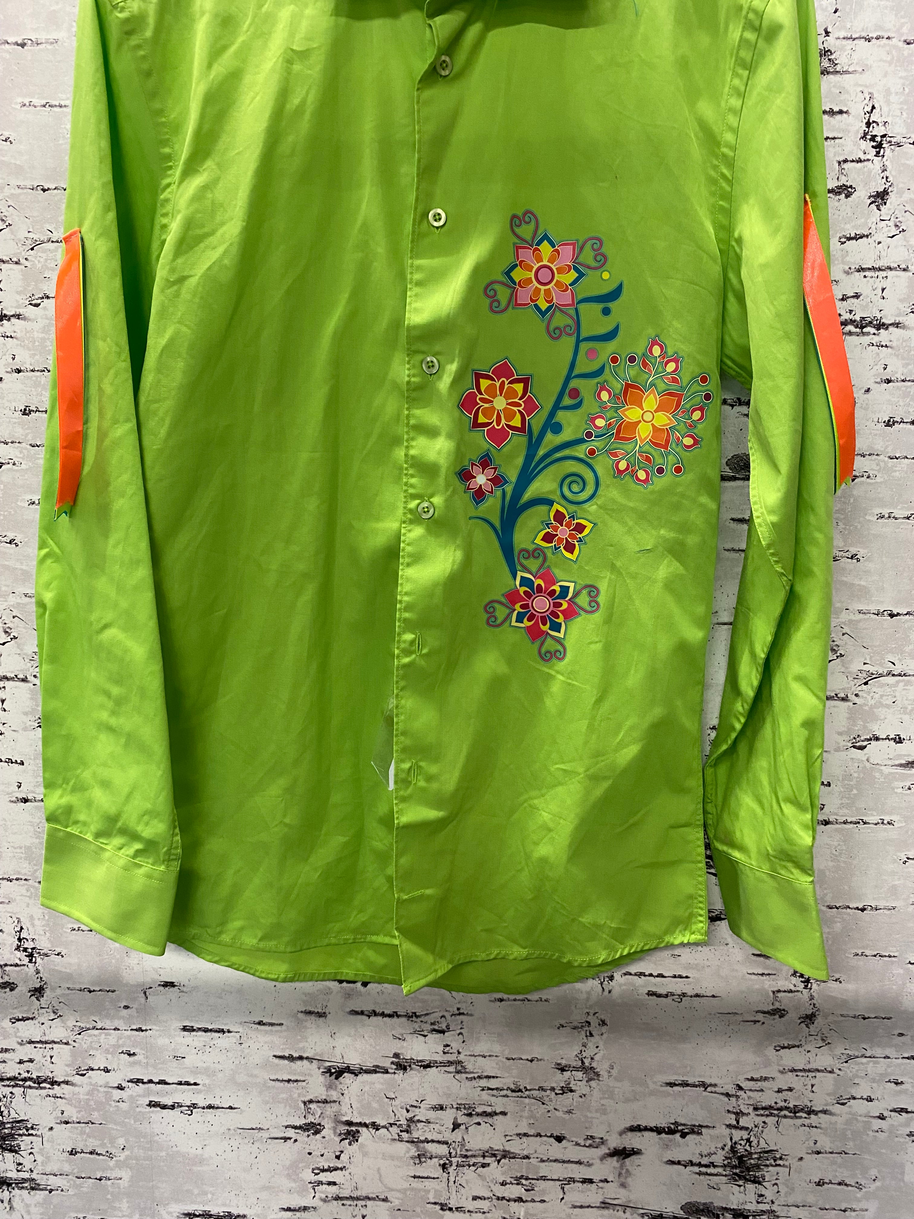 Kiera-Dawn Kolson Ribbon Shirt- Lime Floral