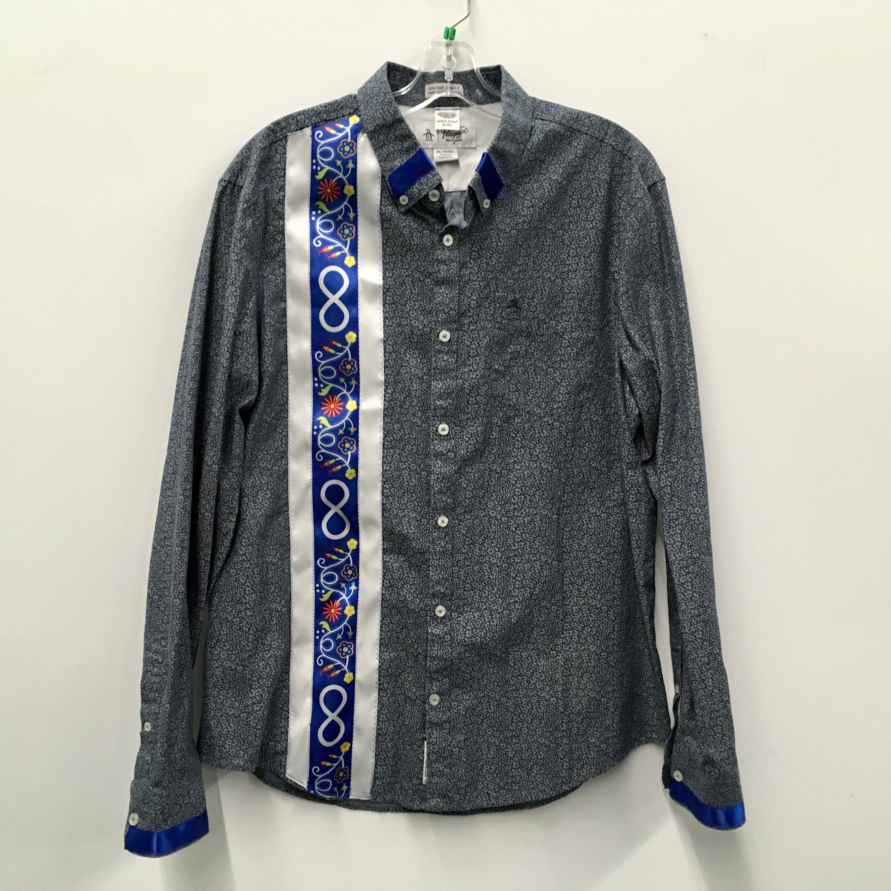 Jackie Lafferty Ribbon Shirt- Grey Métis