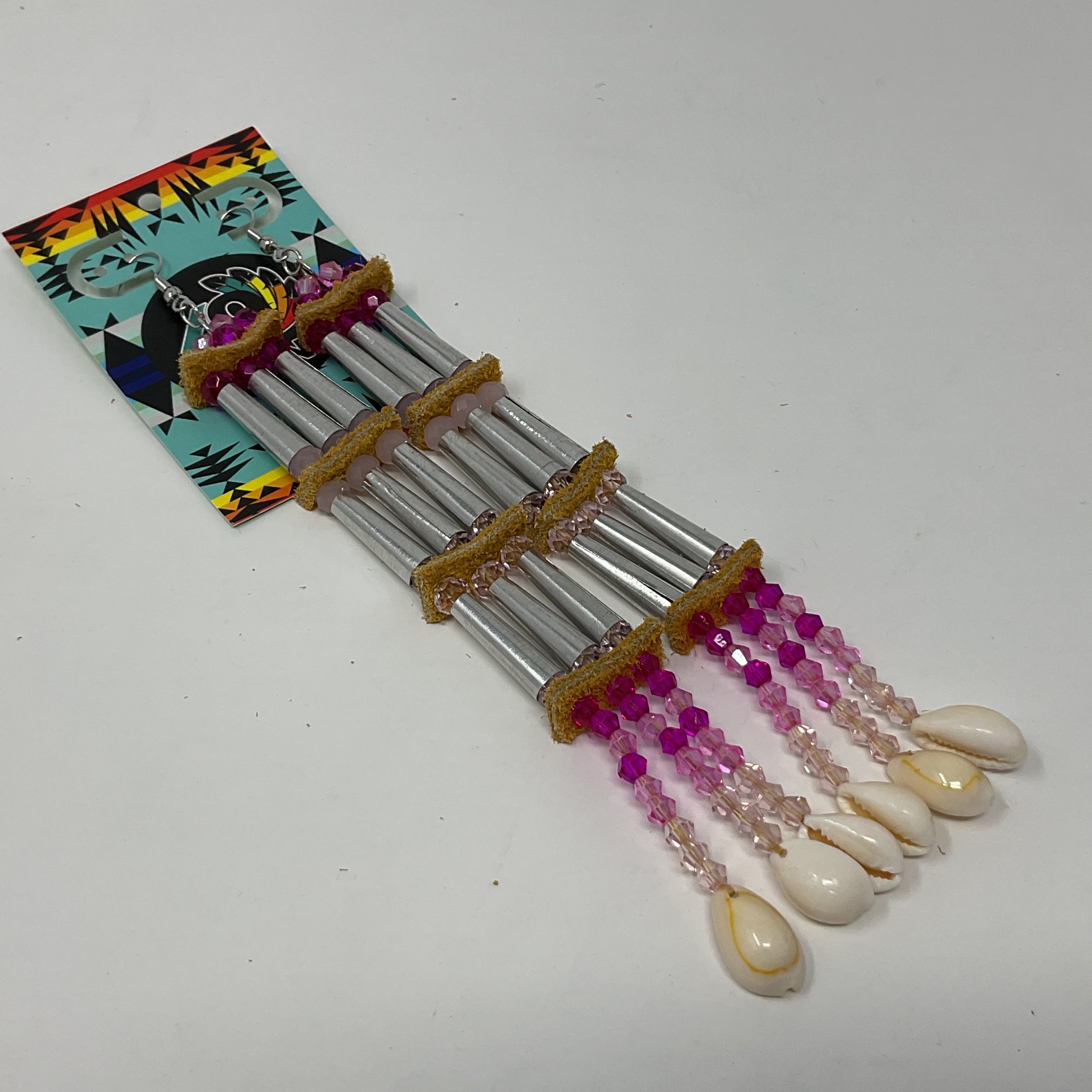 Brass/Tin Cone Tiered Earrings