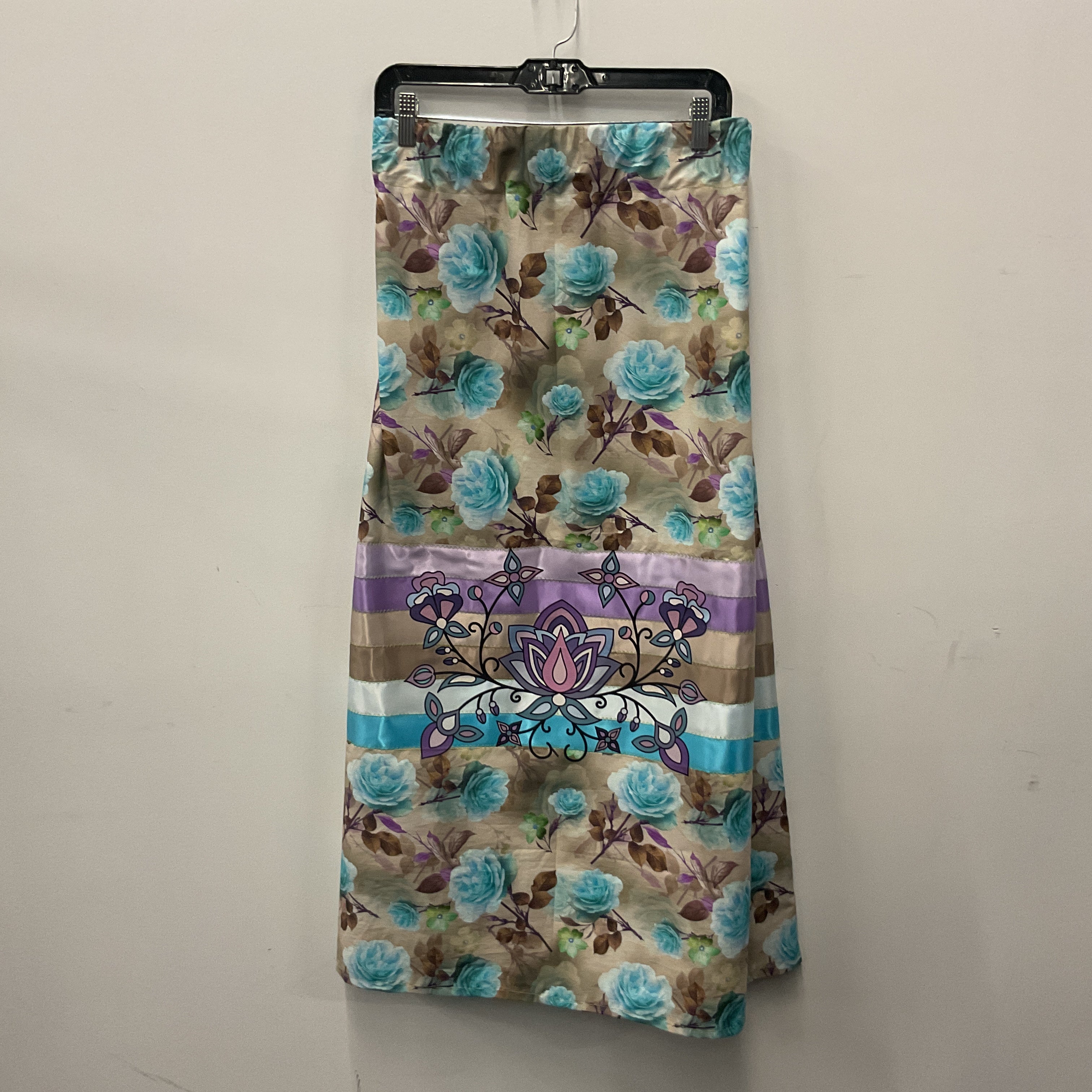 Handmade Blue & Purple Floral Ribbon Skirt