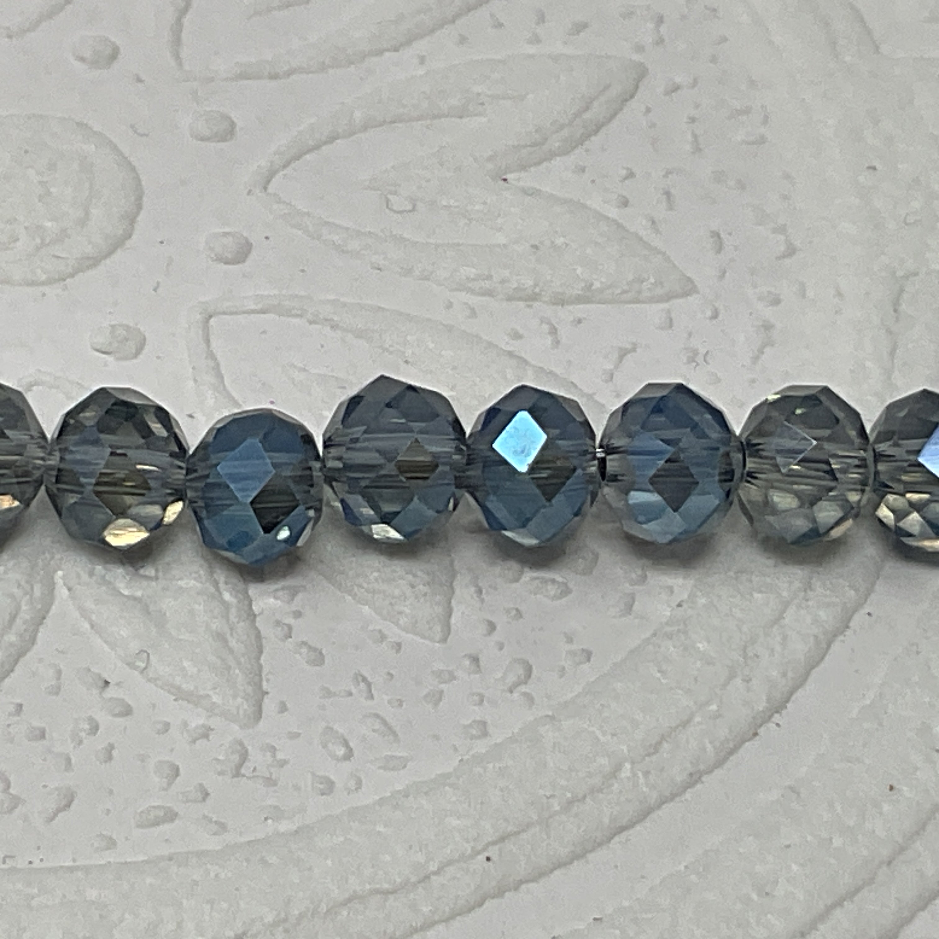 6mm Rondelle Glass Bead - Sapphire