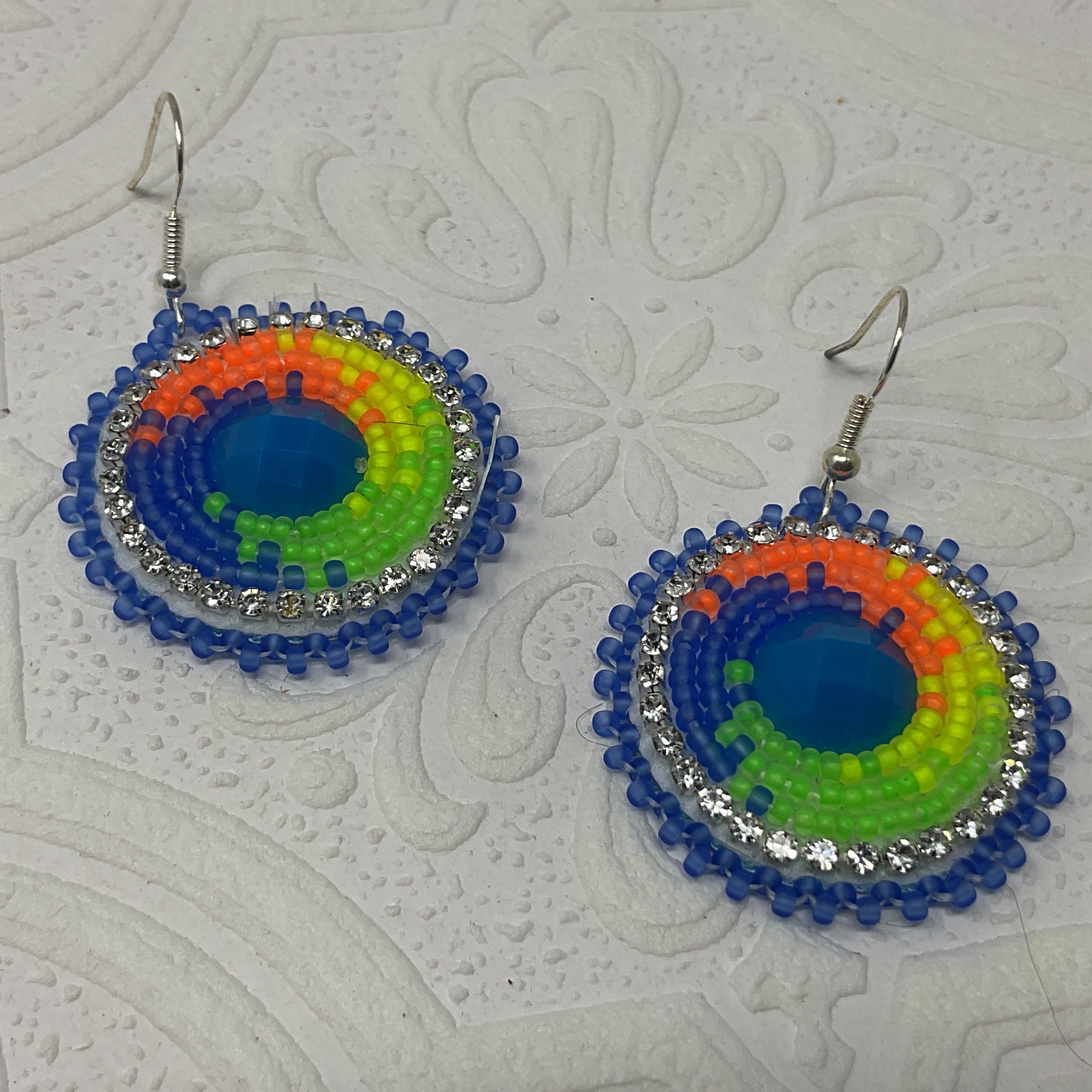 Meg Sheridan Small Blue Circle Earrings