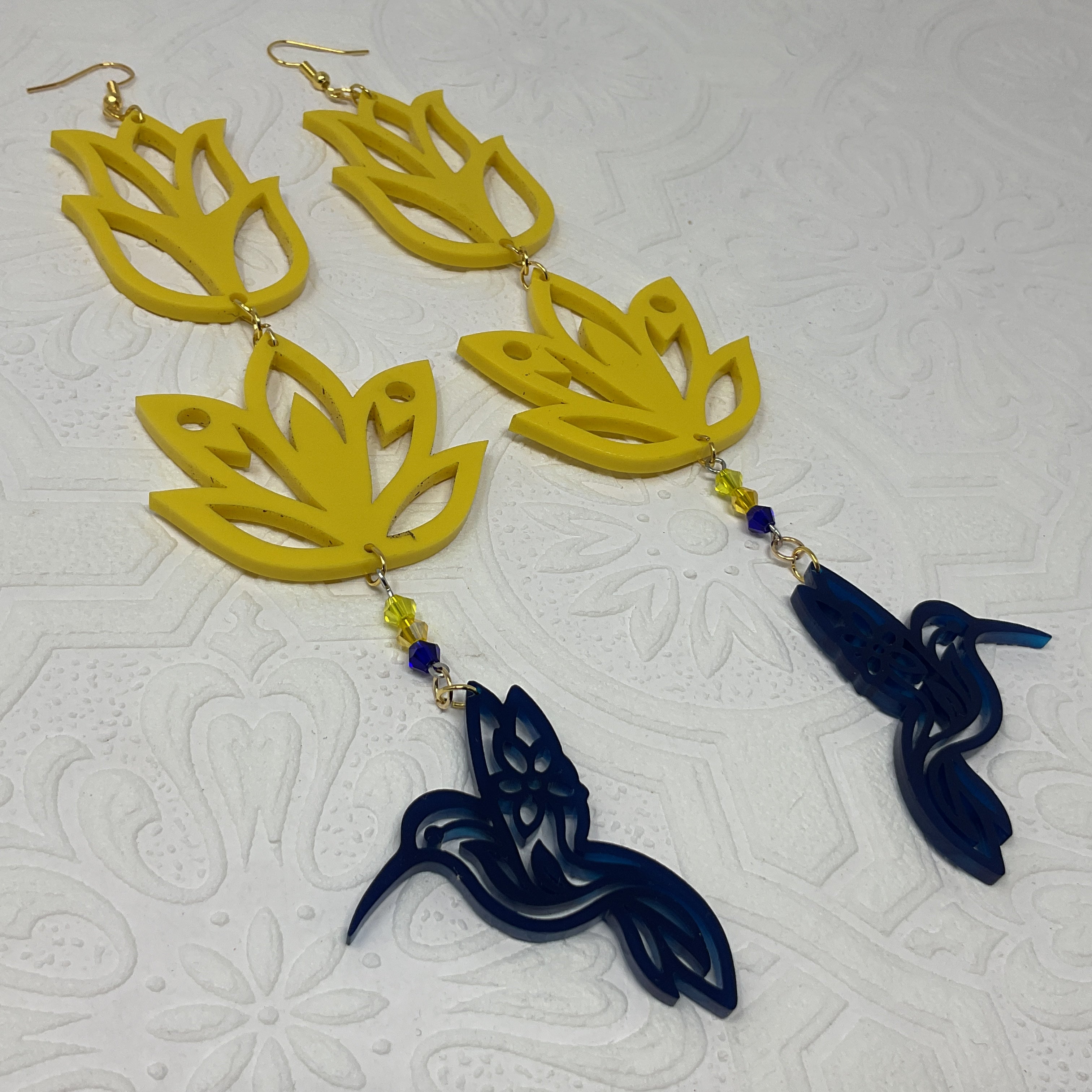 Handmade Long Acrylic Earrings