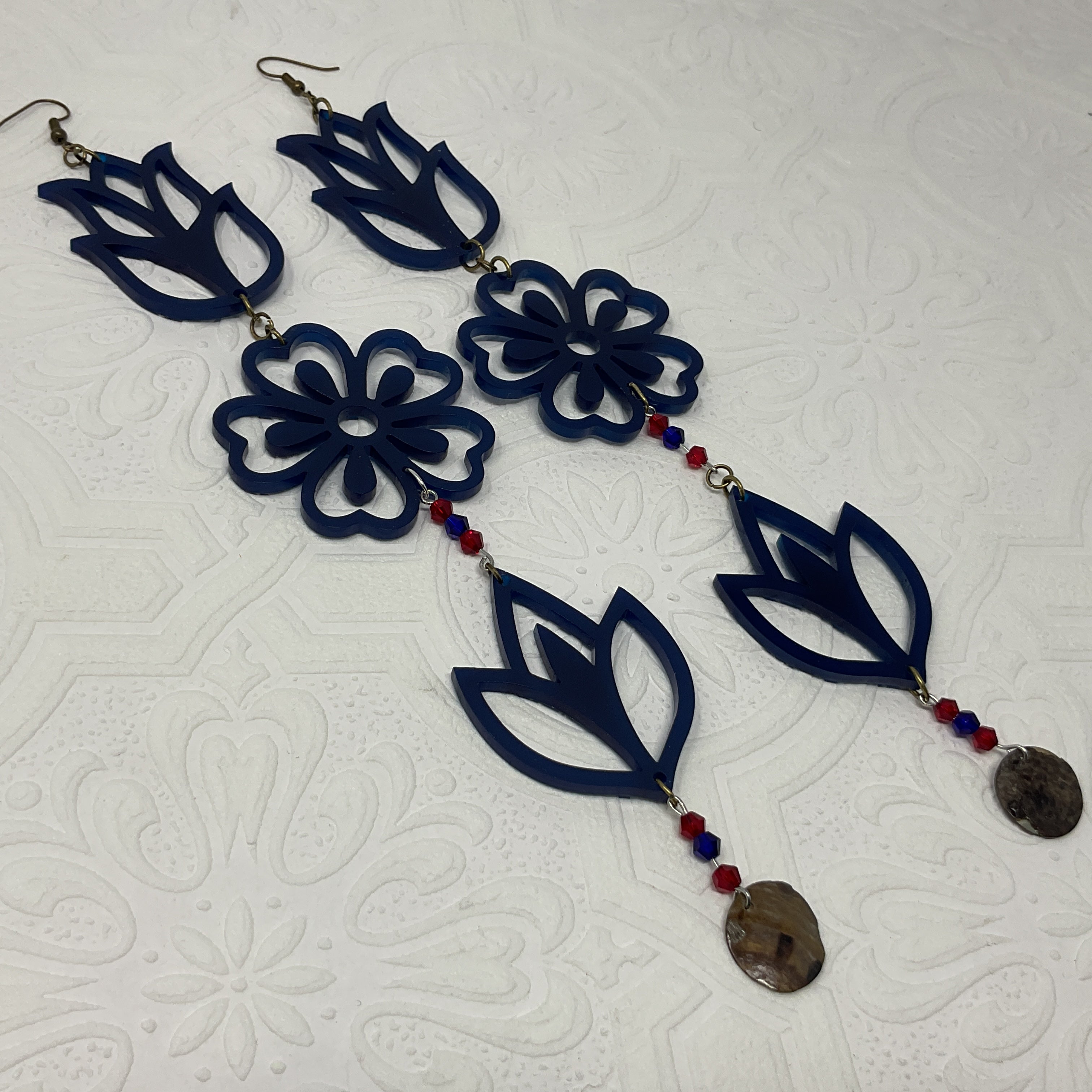 Handmade Long Acrylic Earrings