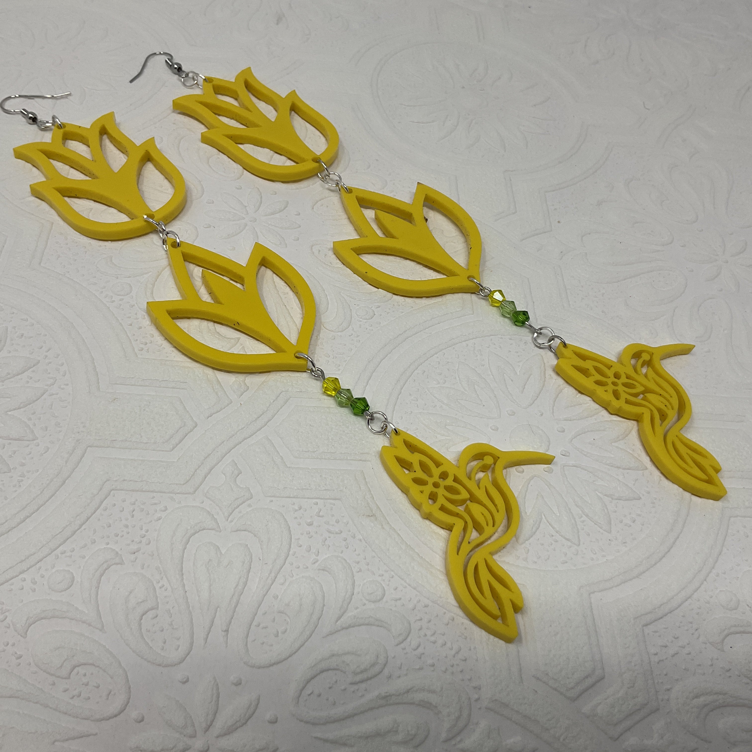 Handmade Long Acrylic Earrings