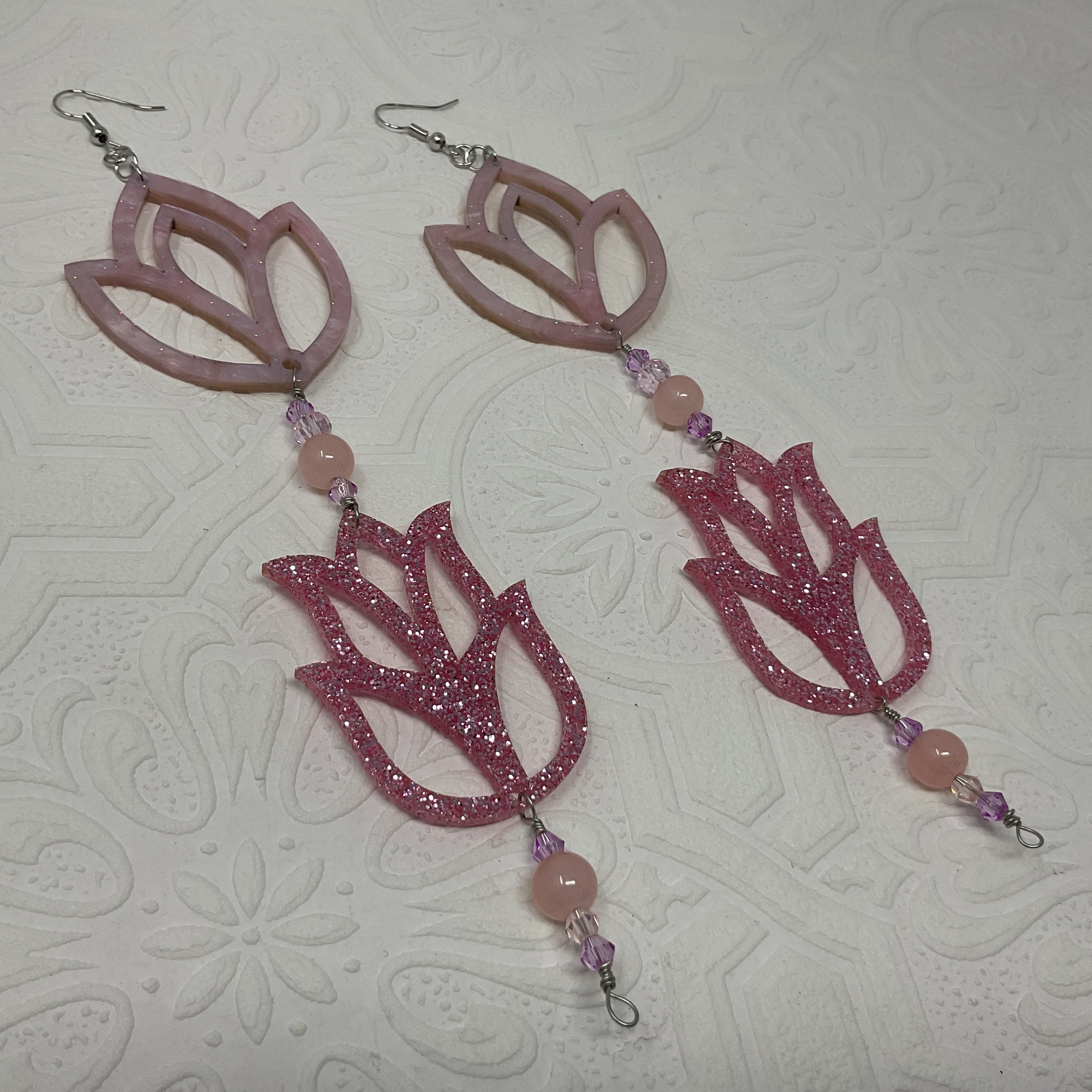 Handmade Long Acrylic Earrings