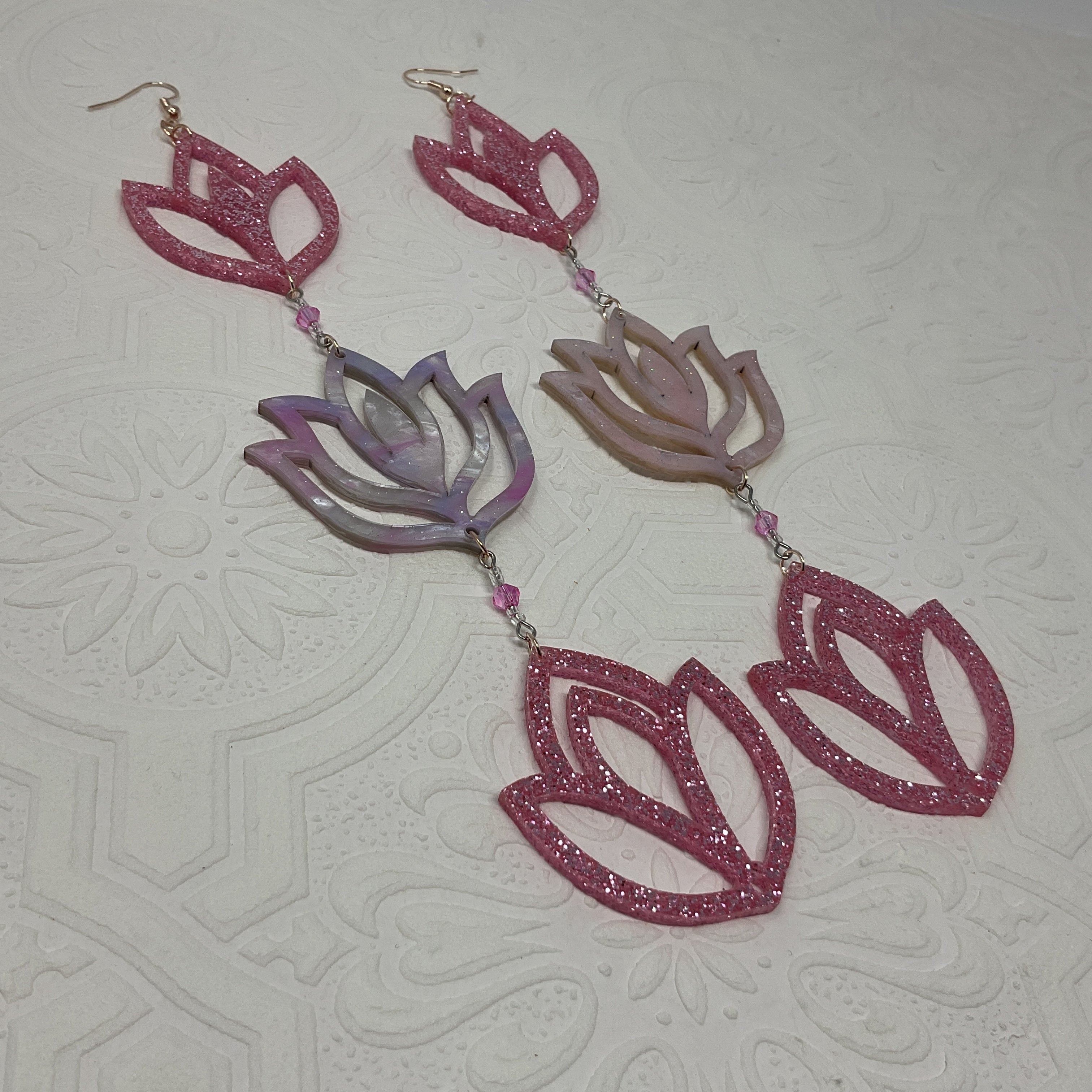 Handmade Long Acrylic Earrings