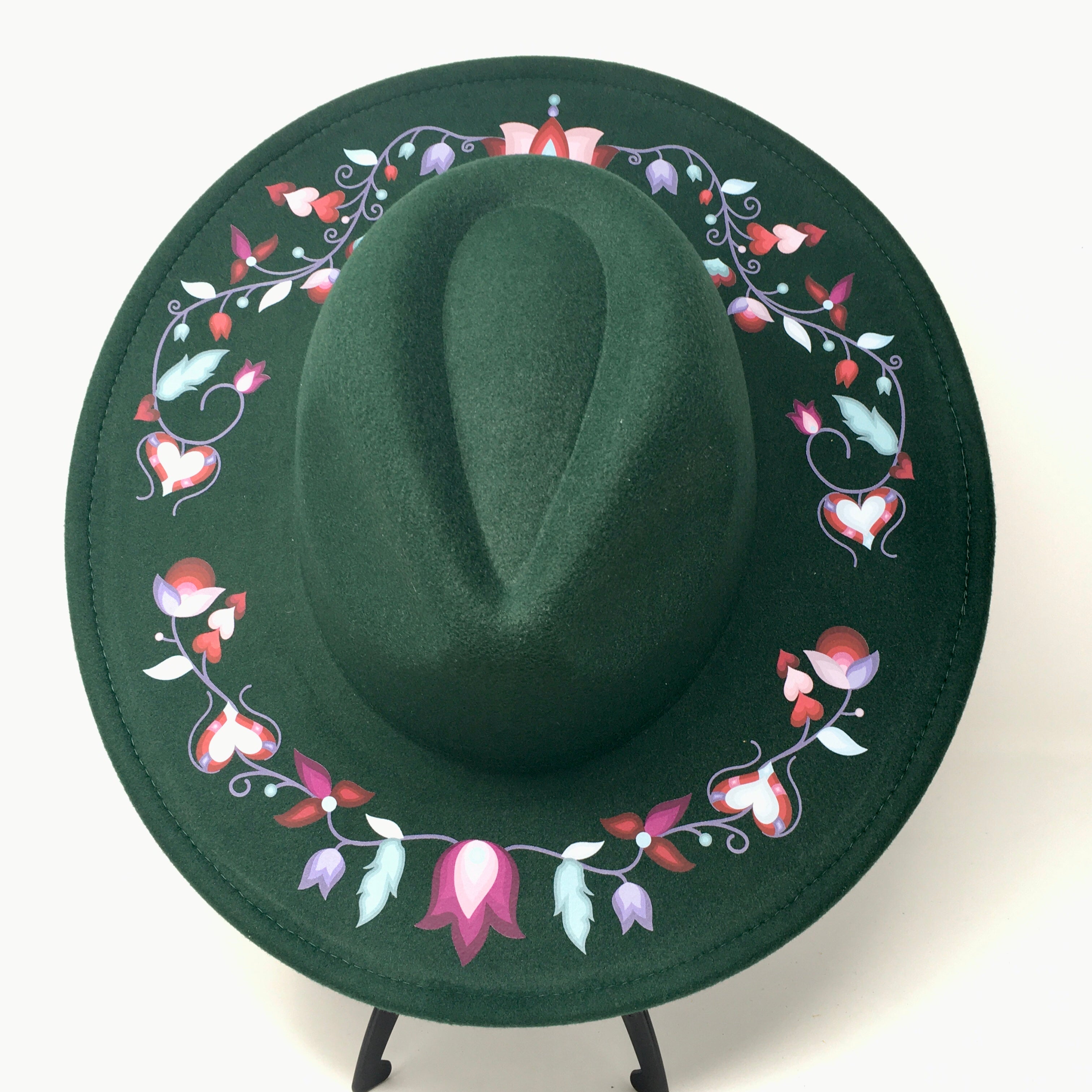 Snowlit Petal Dreams No Stroke Fedora Hat