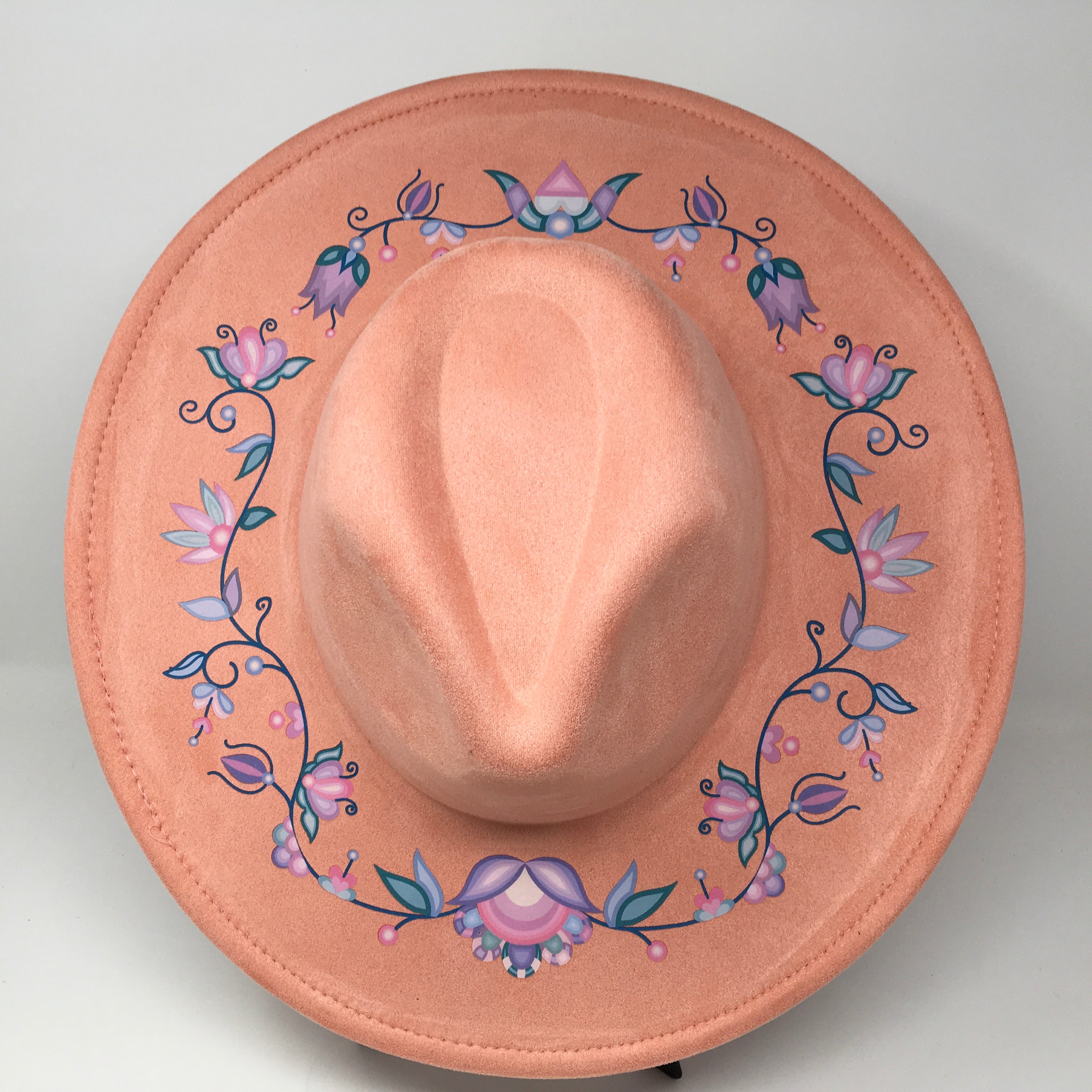 Silver Frostflower No Stroke Fedora Hat