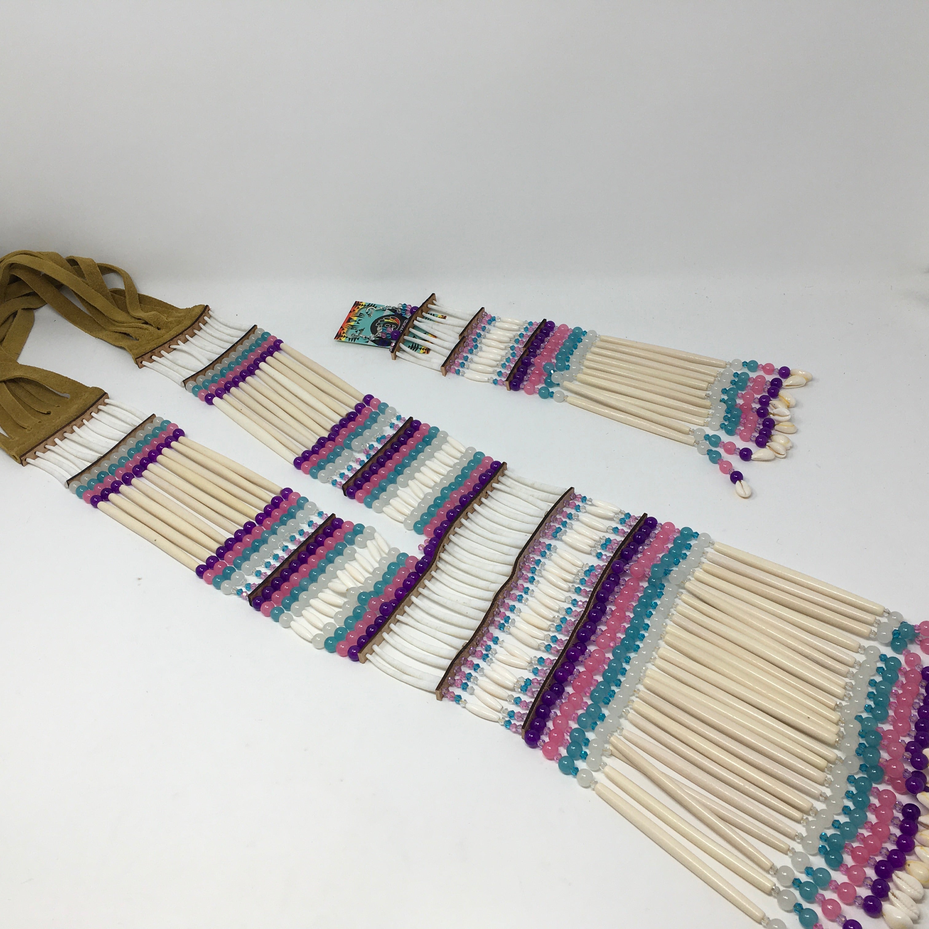 Handmade Beaded Earring & Breastplate Set