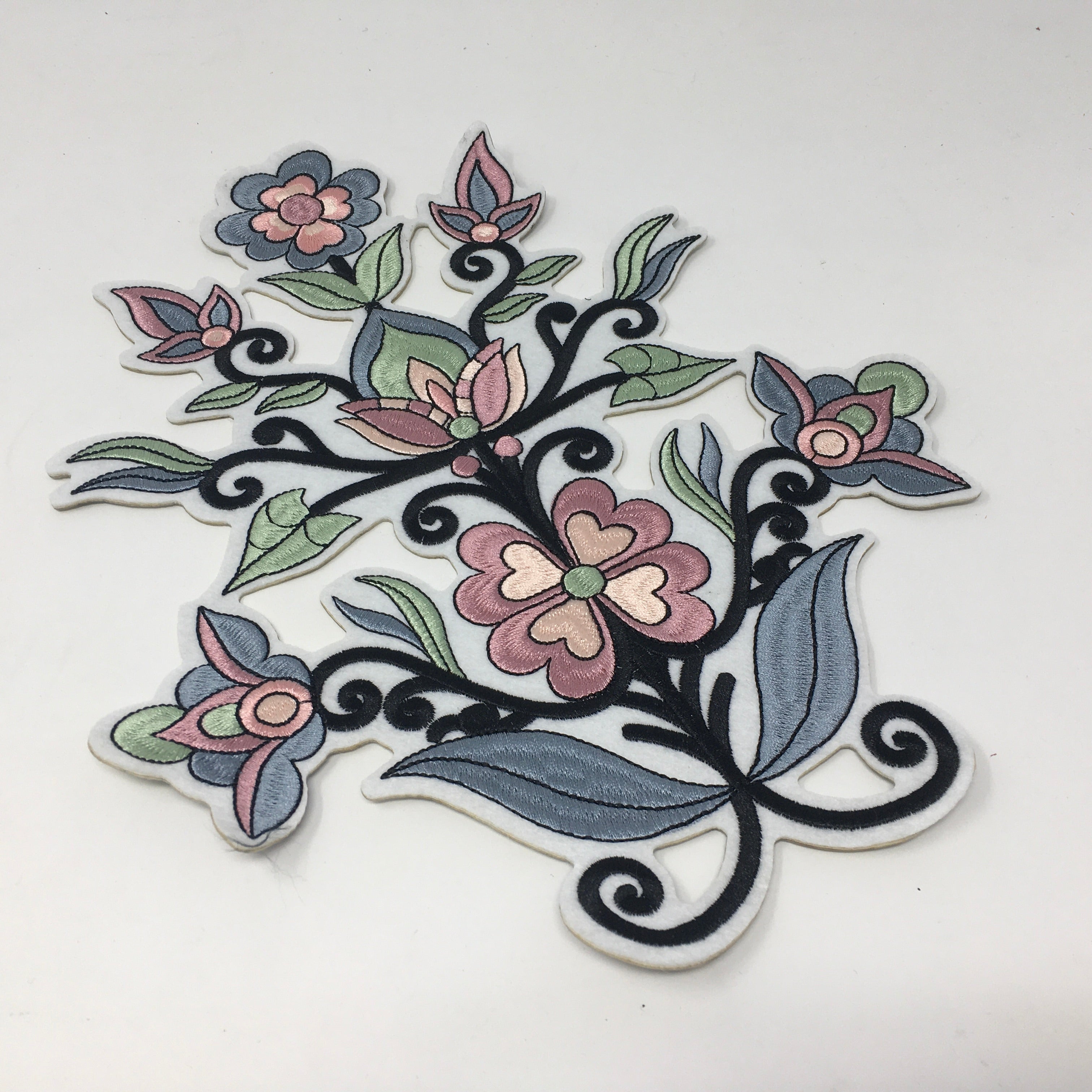 Frostfall Radiance Iron-On Embroidery