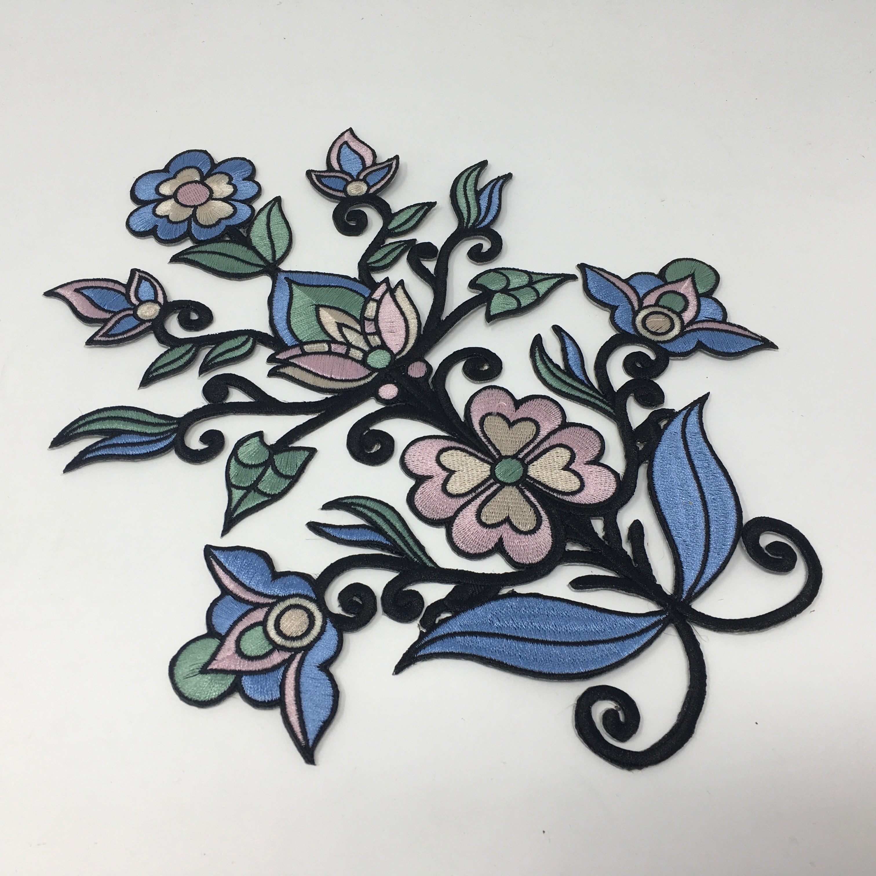 Frostfall Radiance Iron-On Embroidery