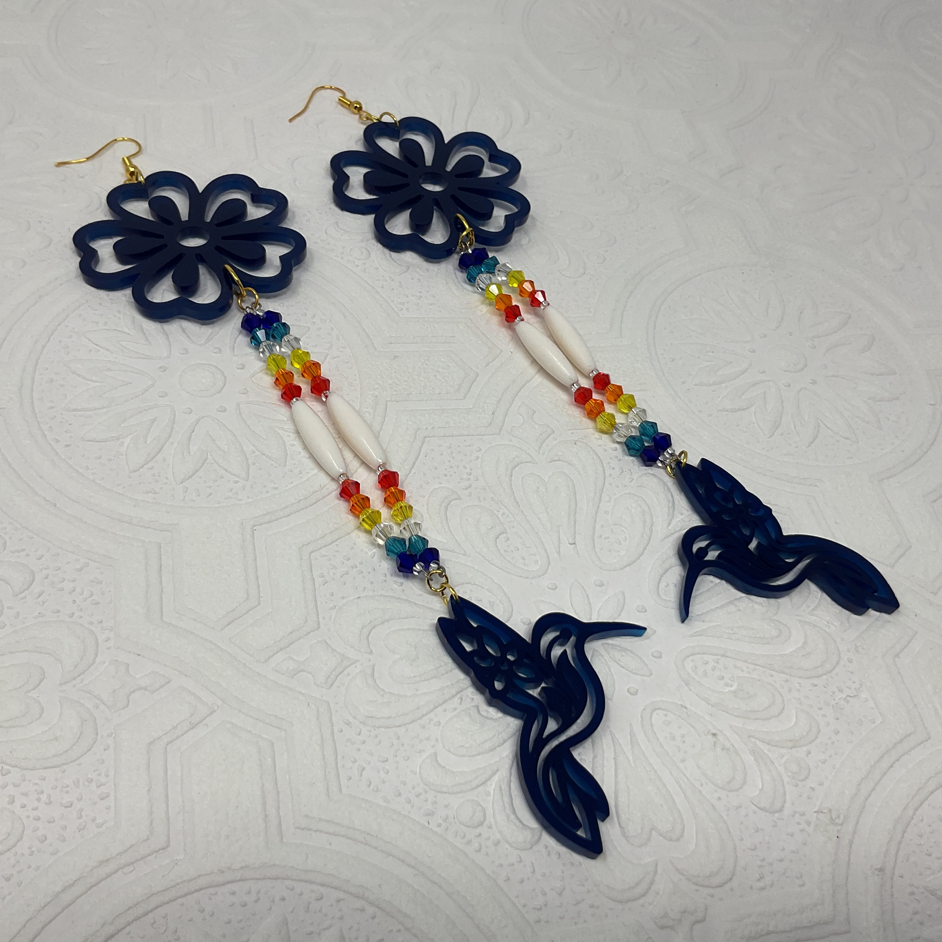 Handmade Long Acrylic Earrings