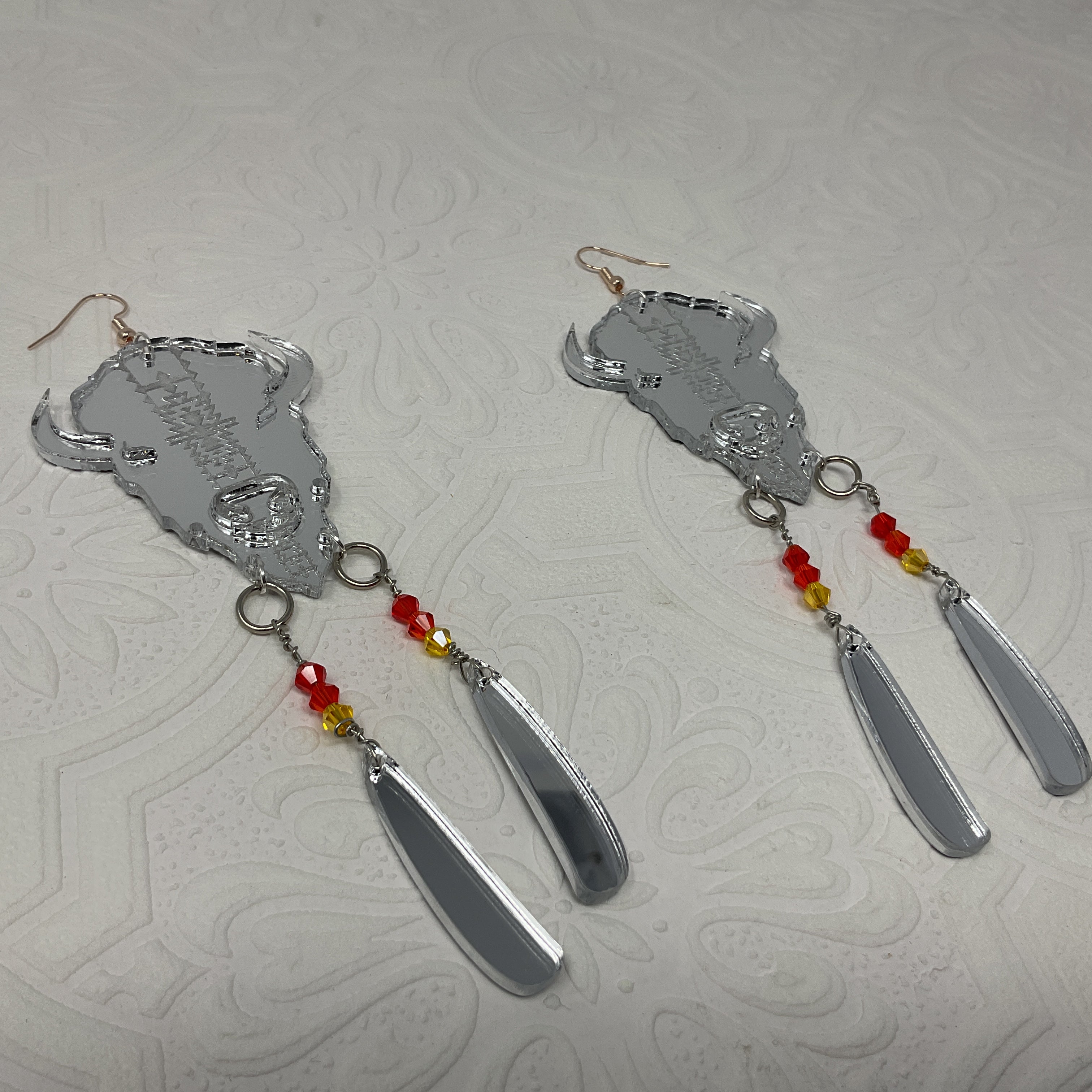 Handmade Long Acrylic Earrings