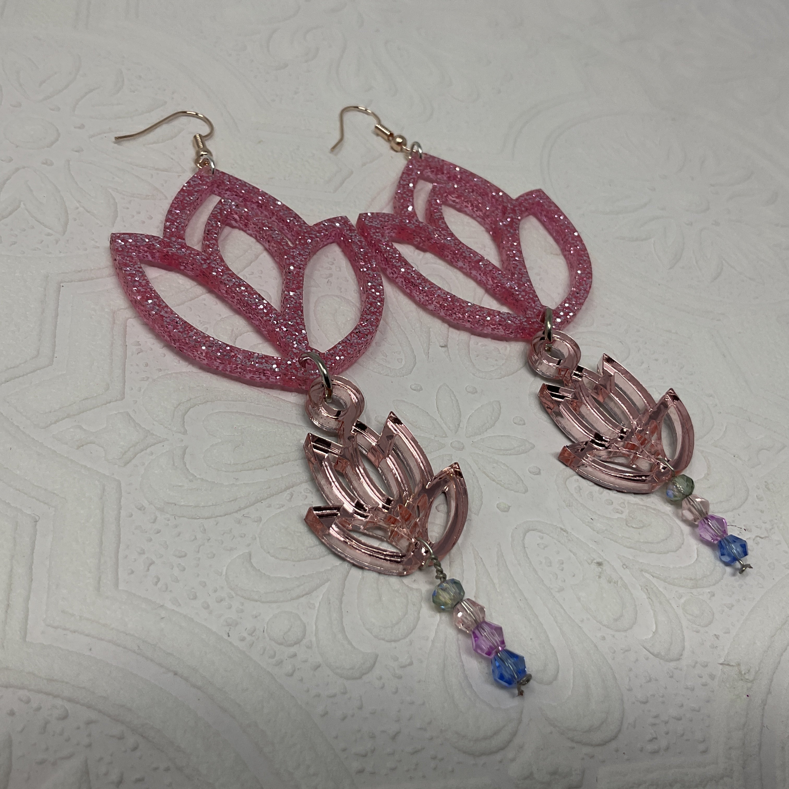 Handmade Long Acrylic Earrings