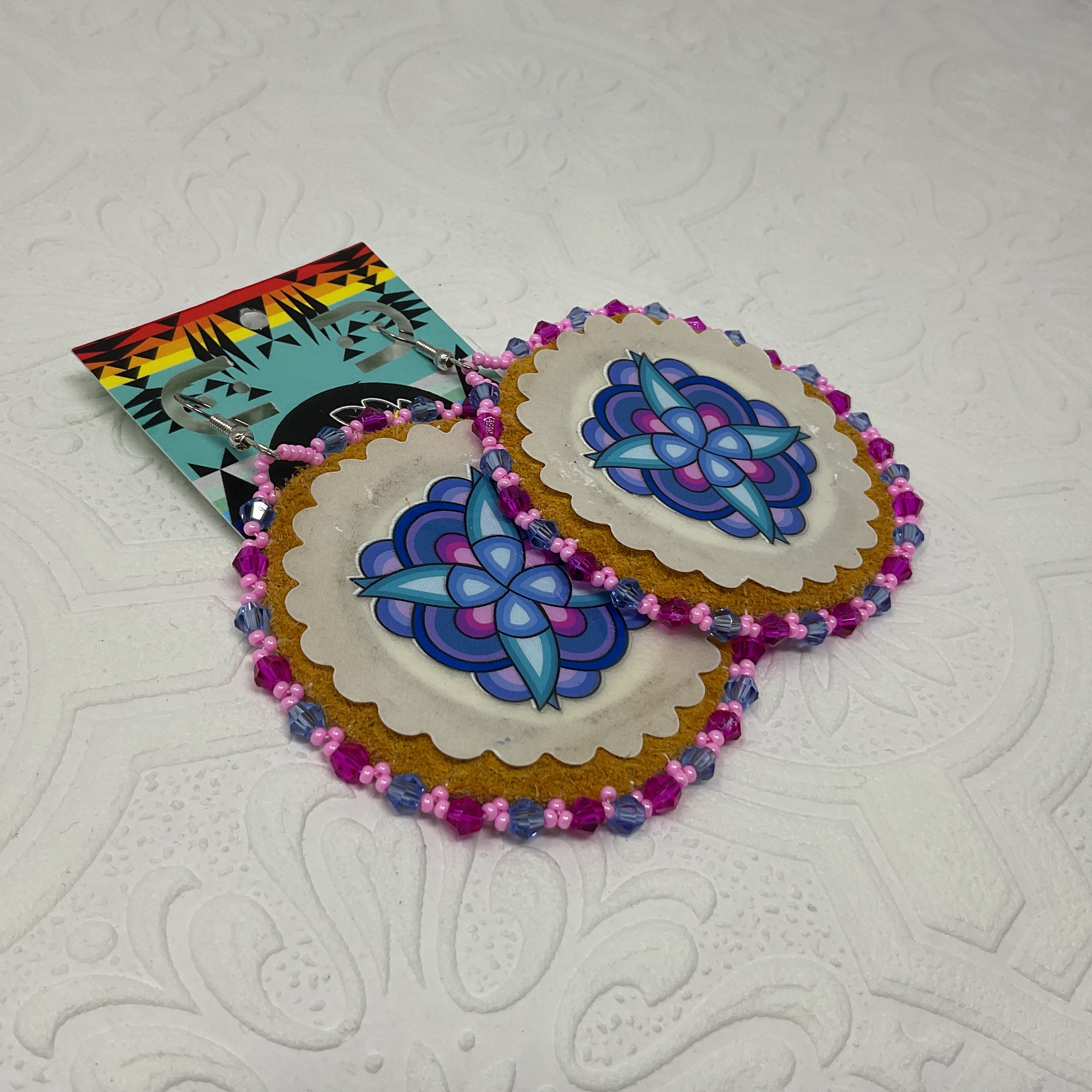 Handmade Hide Beaded Earrings
