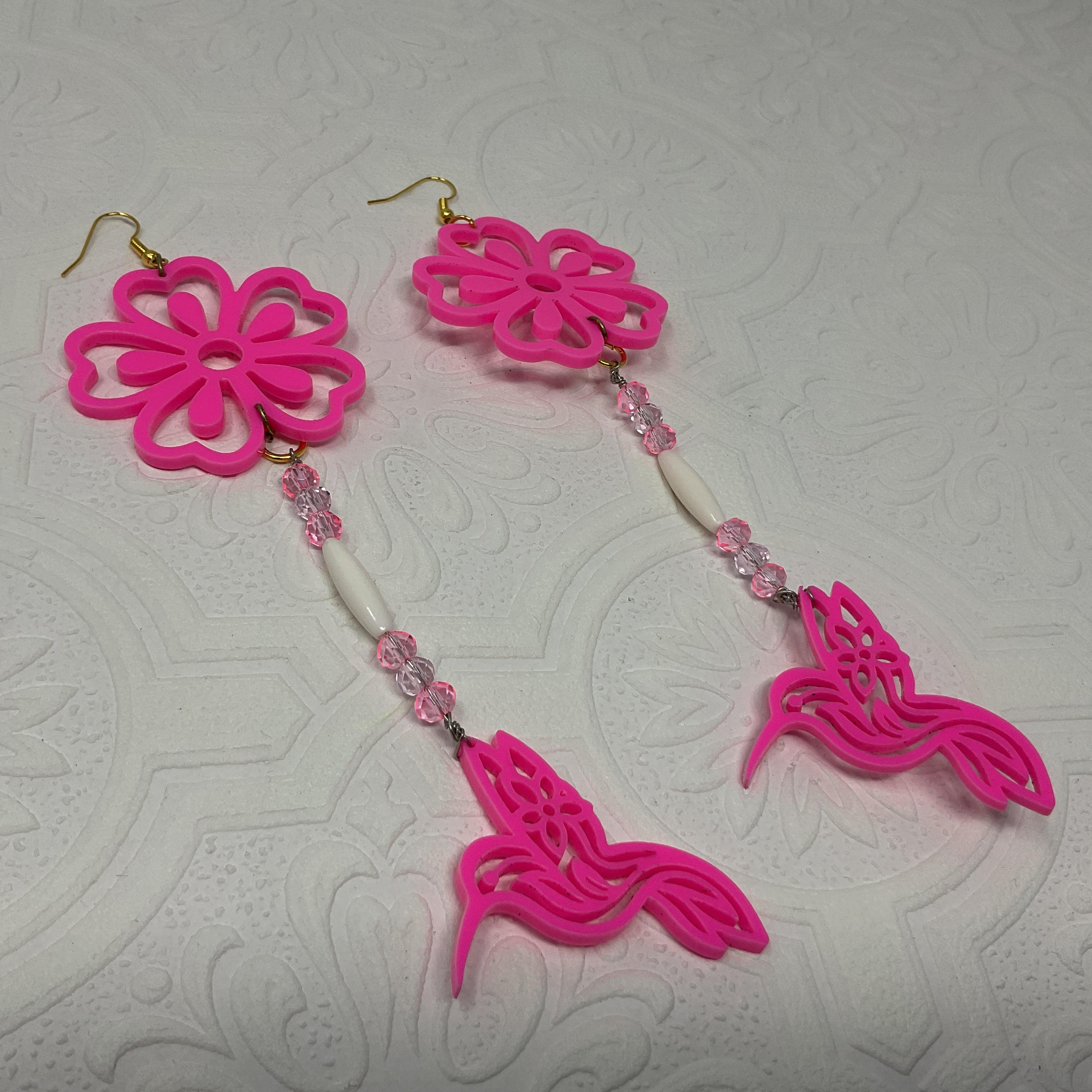 Handmade Long Acrylic Earrings