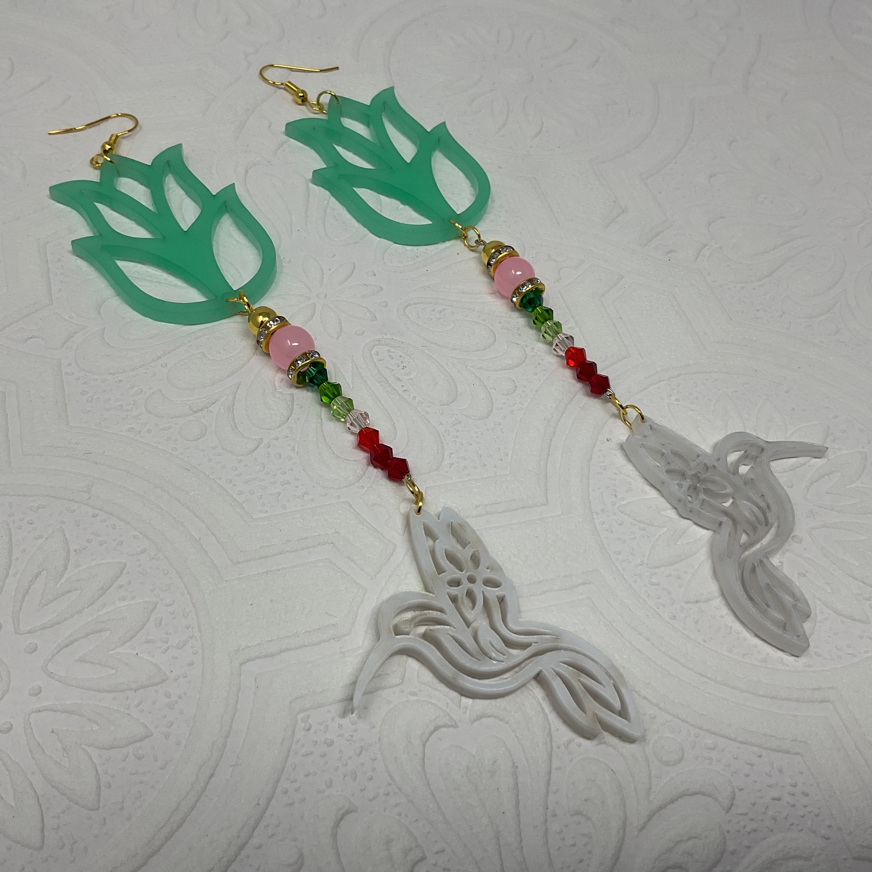 Handmade Long Acrylic Earrings