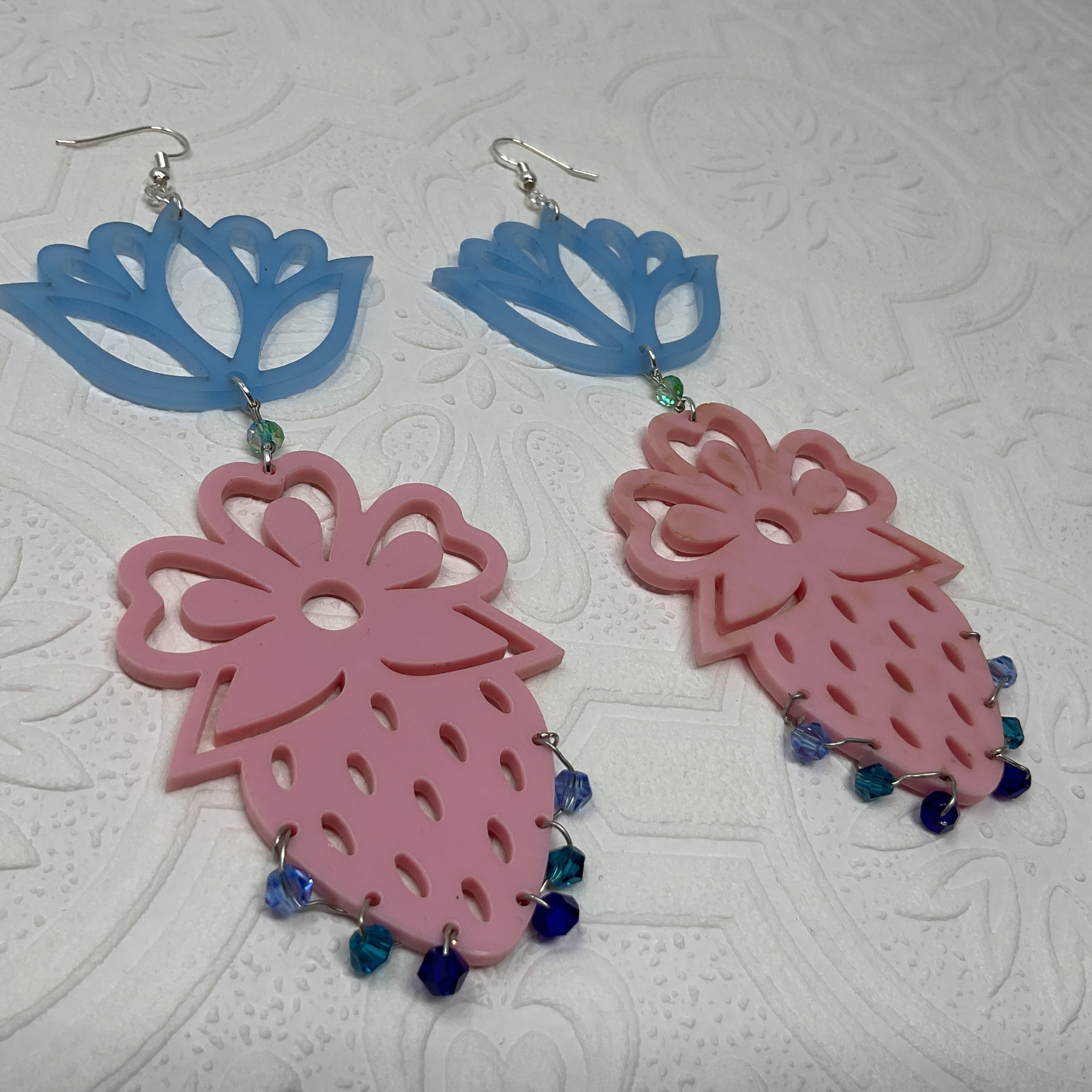 Handmade Long Acrylic Earrings