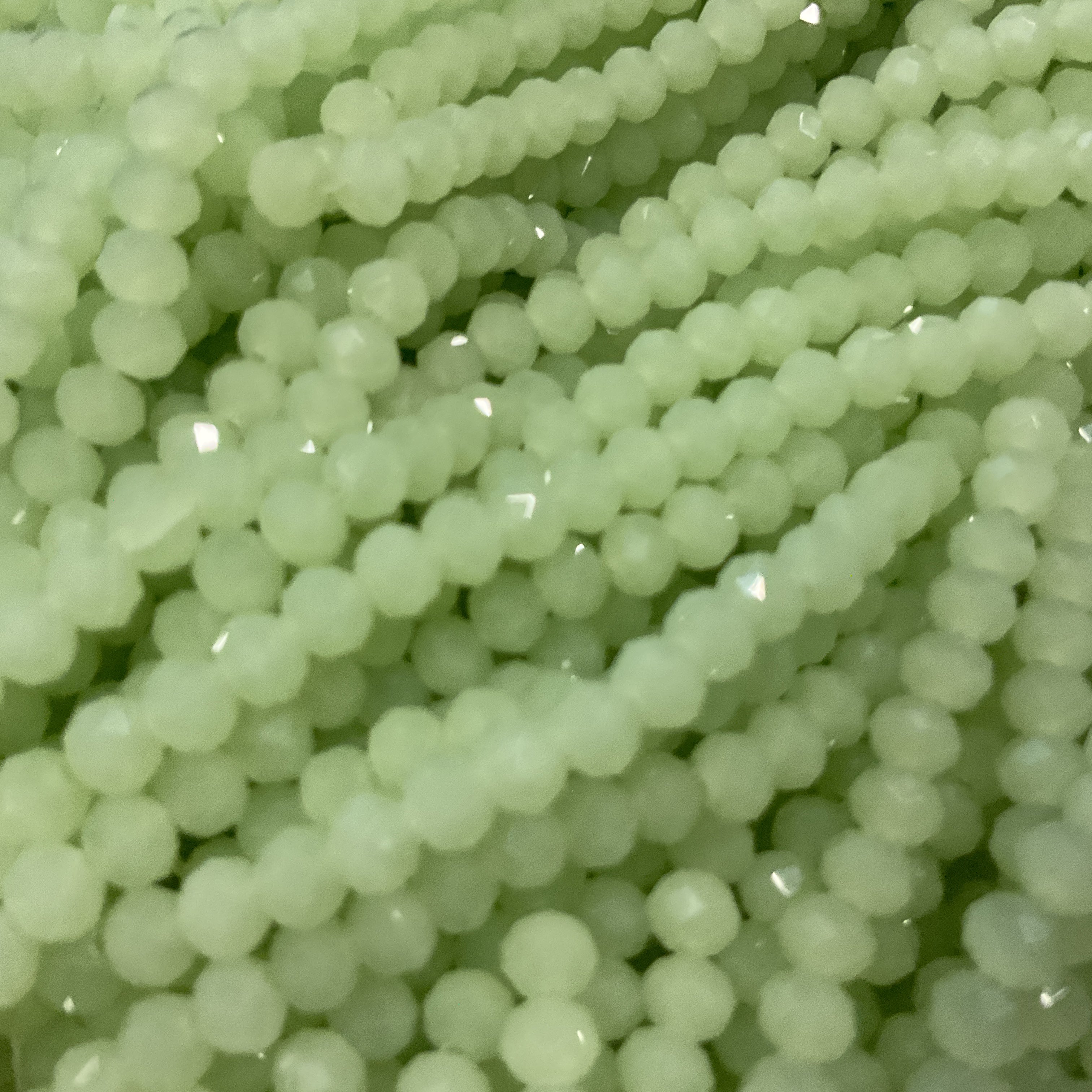 6mm Rondelle Glass Bead - Moss