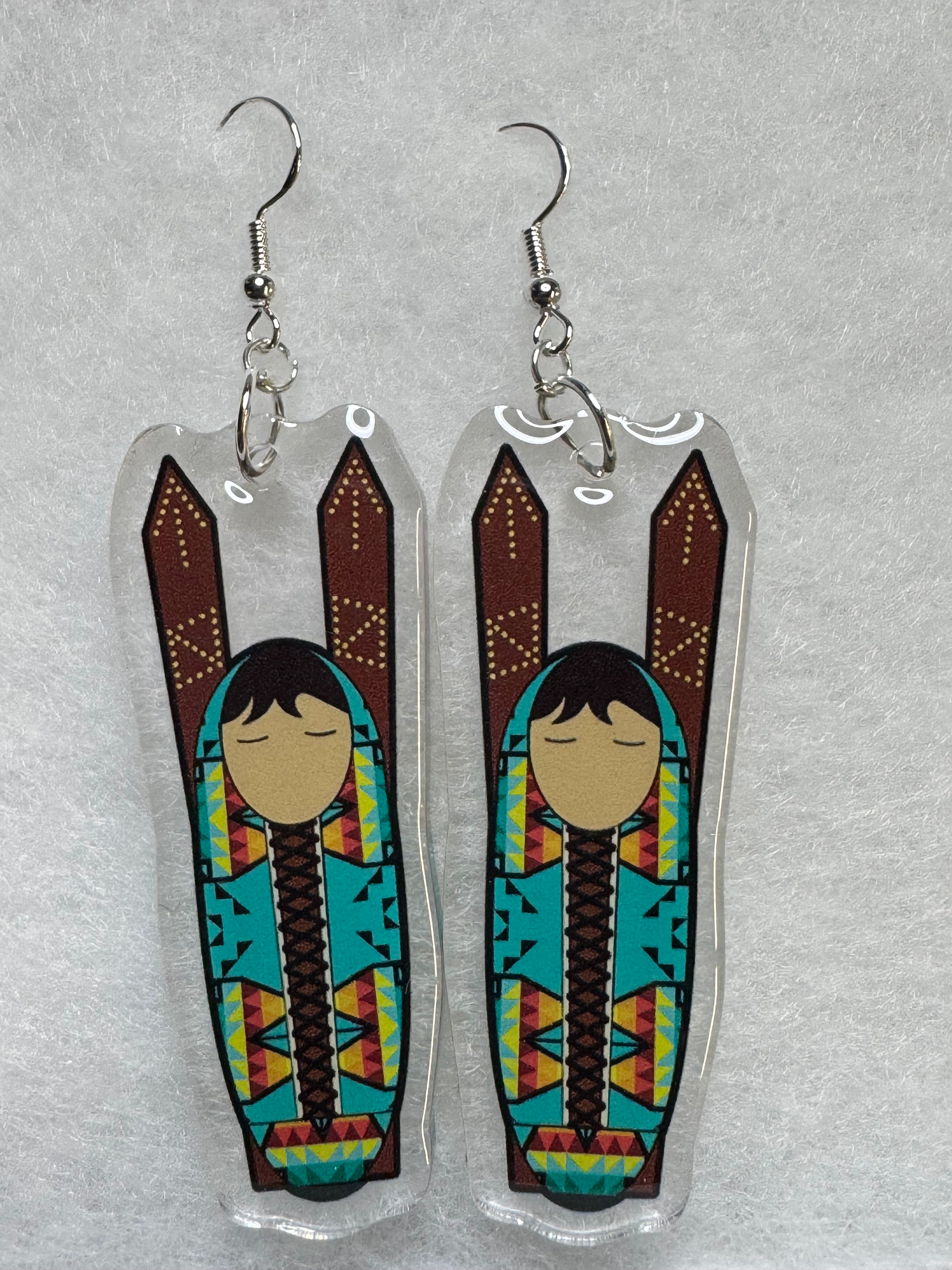 Turquoise Cradleboard Earrings