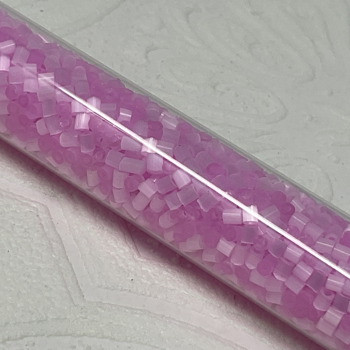 2mm Size 11/0 24g tube Cylindica Seed Beads Cotton Candy