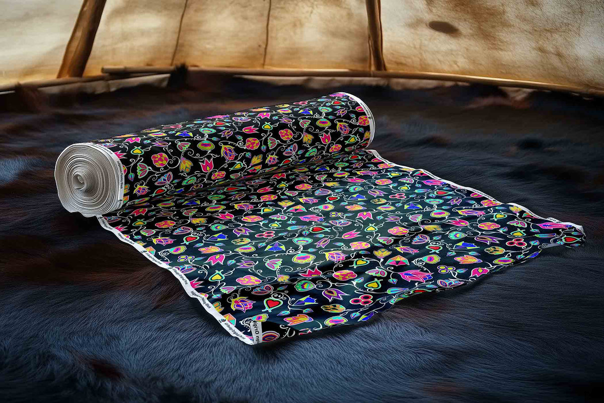 Indigenous Paisley Black Cotton Poplin