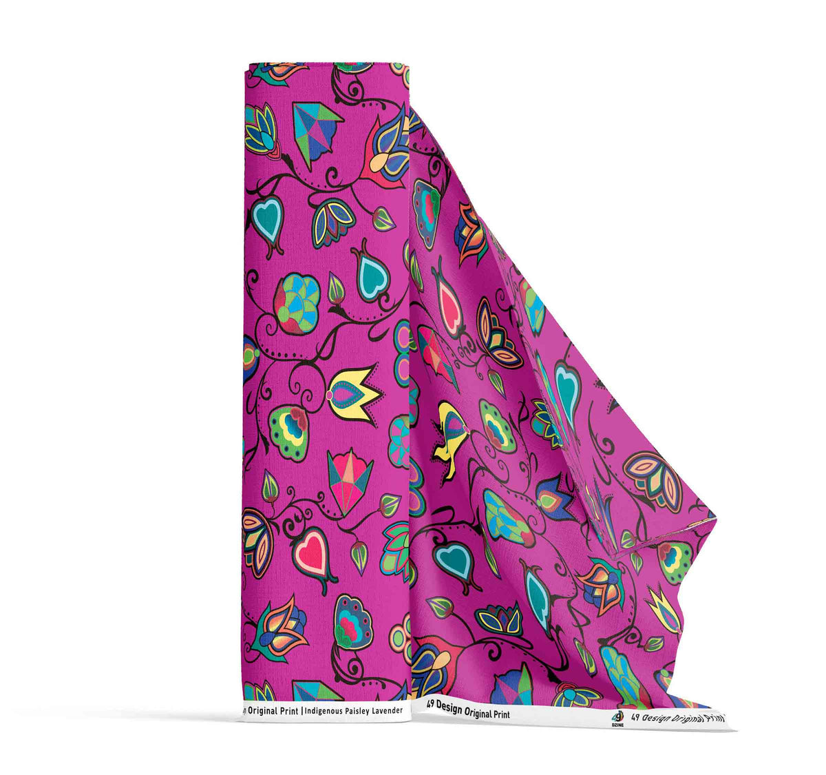 Indigenous Paisley Lavender Cotton Poplin
