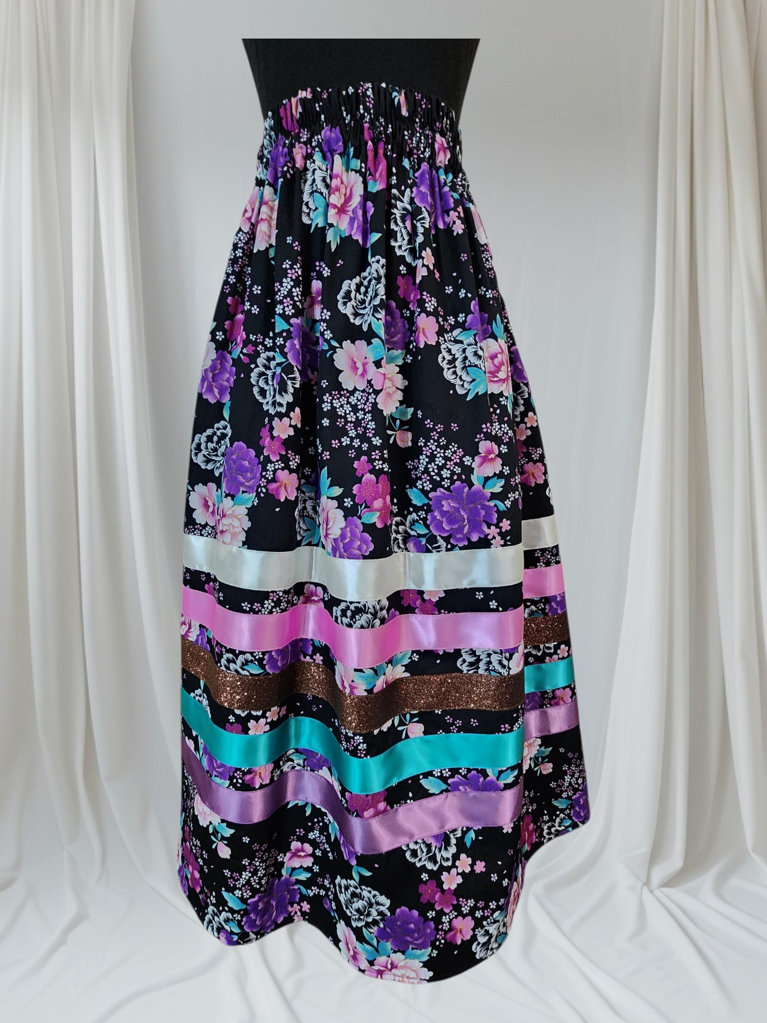 RezRibbons Handmade Lunar Blooms Ribbon Skirt