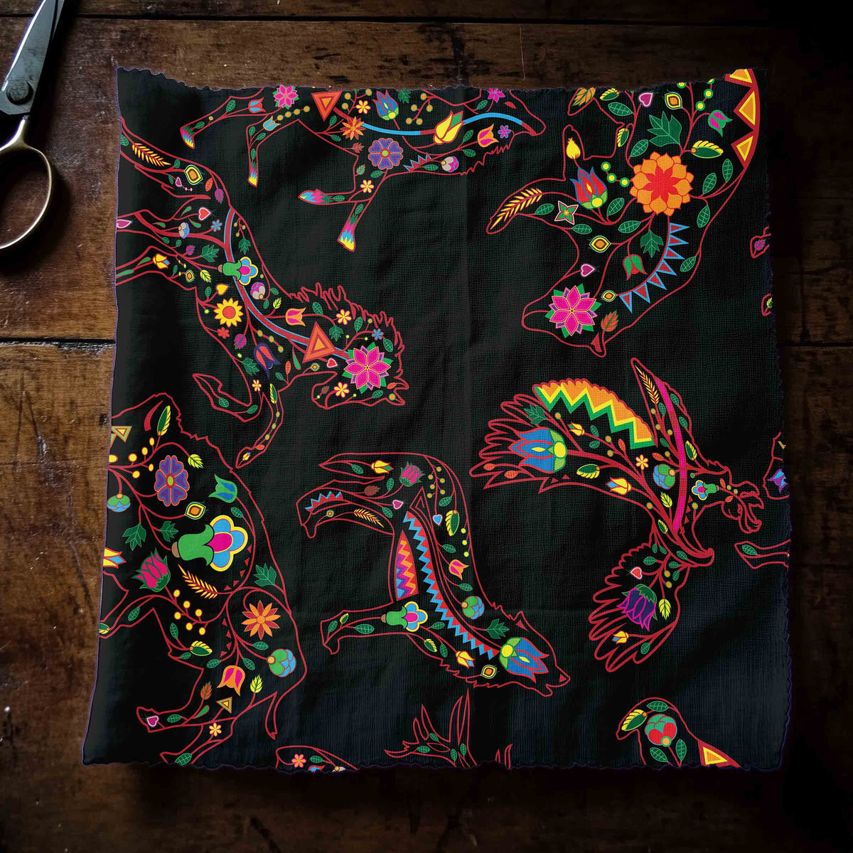 Neon Floral Animals Cotton Poplin