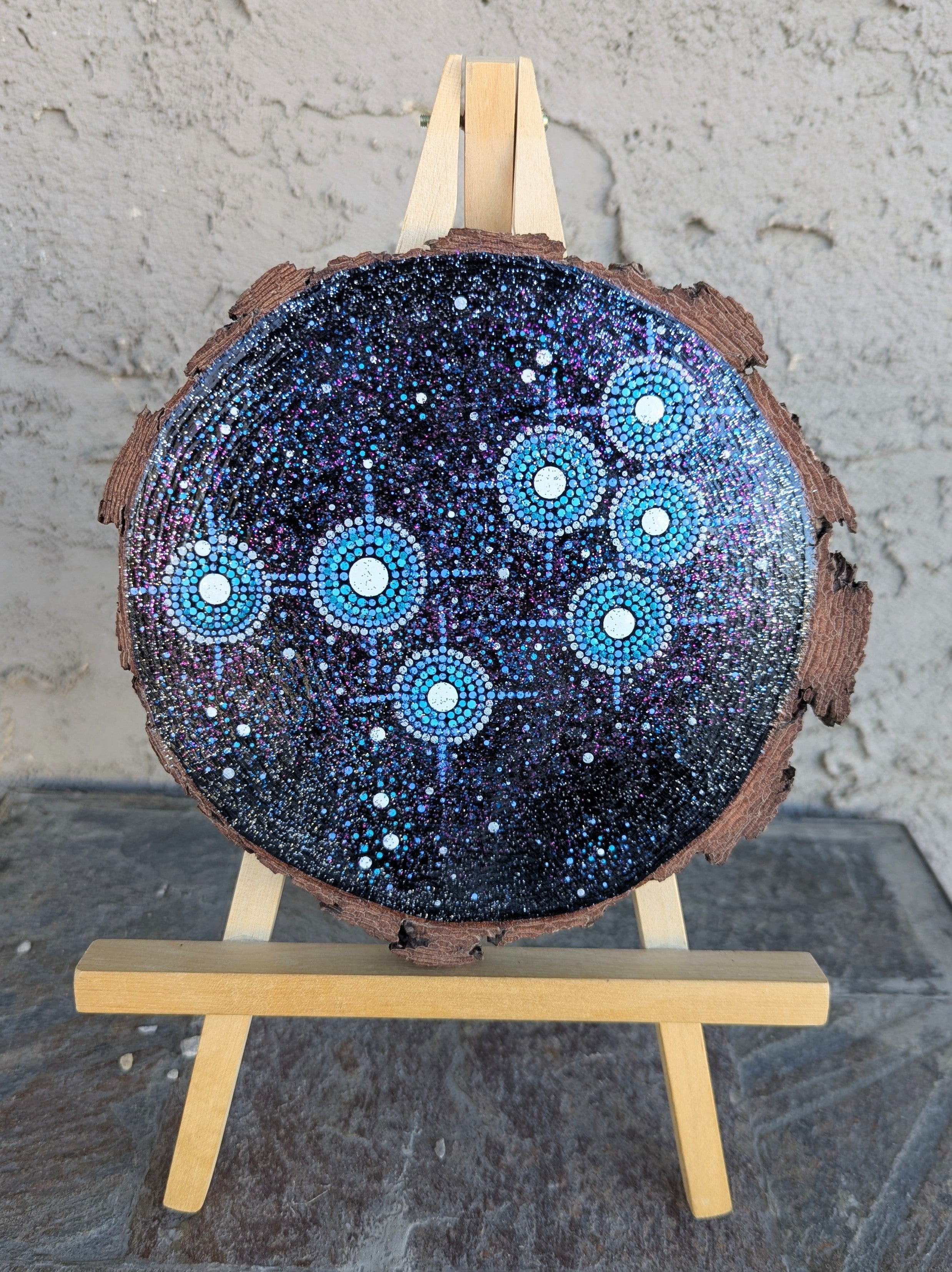 Dana Lisa Joy Wood Slice Paintings