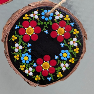 Dana Lisa Joy Wood Slice Ornaments