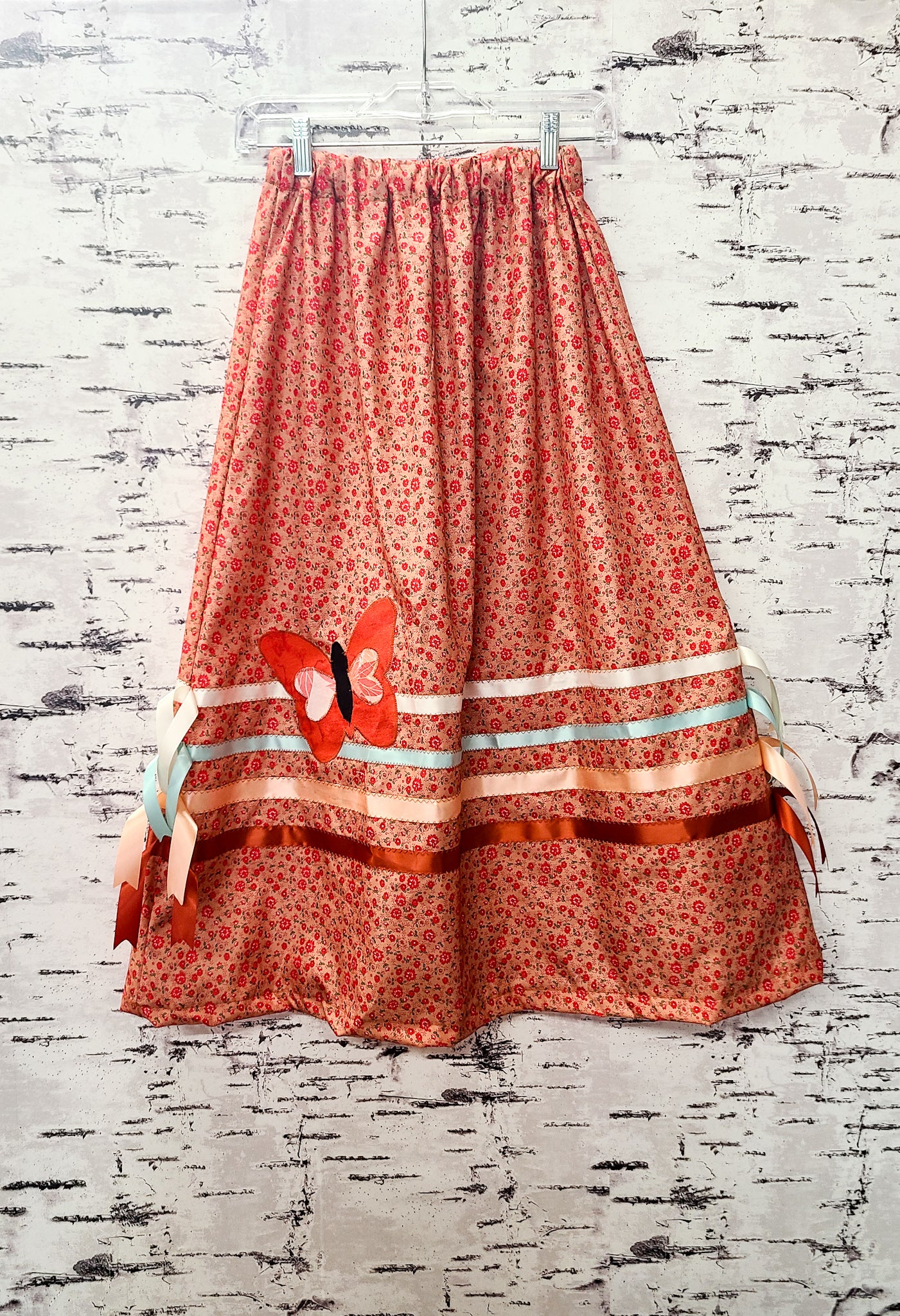 Jackie Lafferty Rust and Red Ribbon Skirt