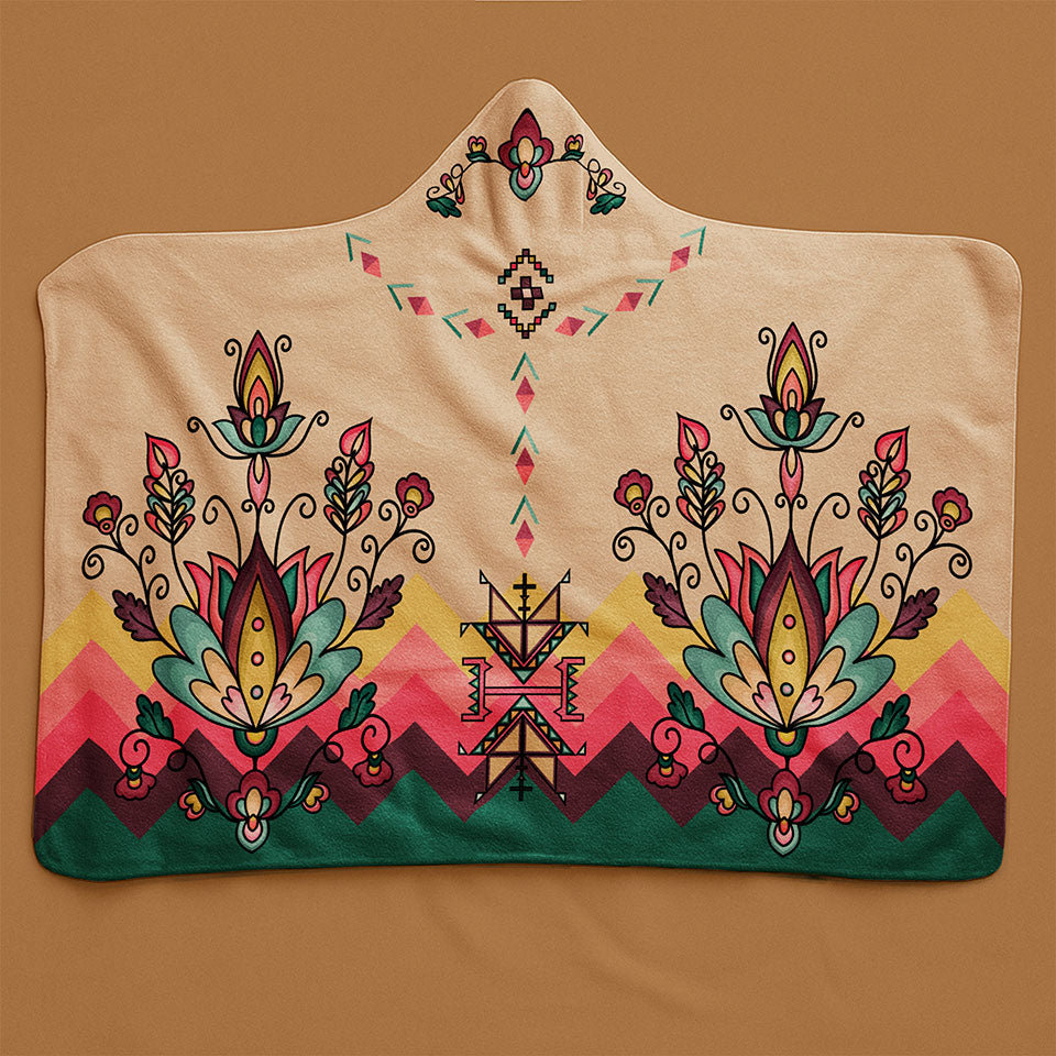 Golden Harvest Bloom Hooded Blanket