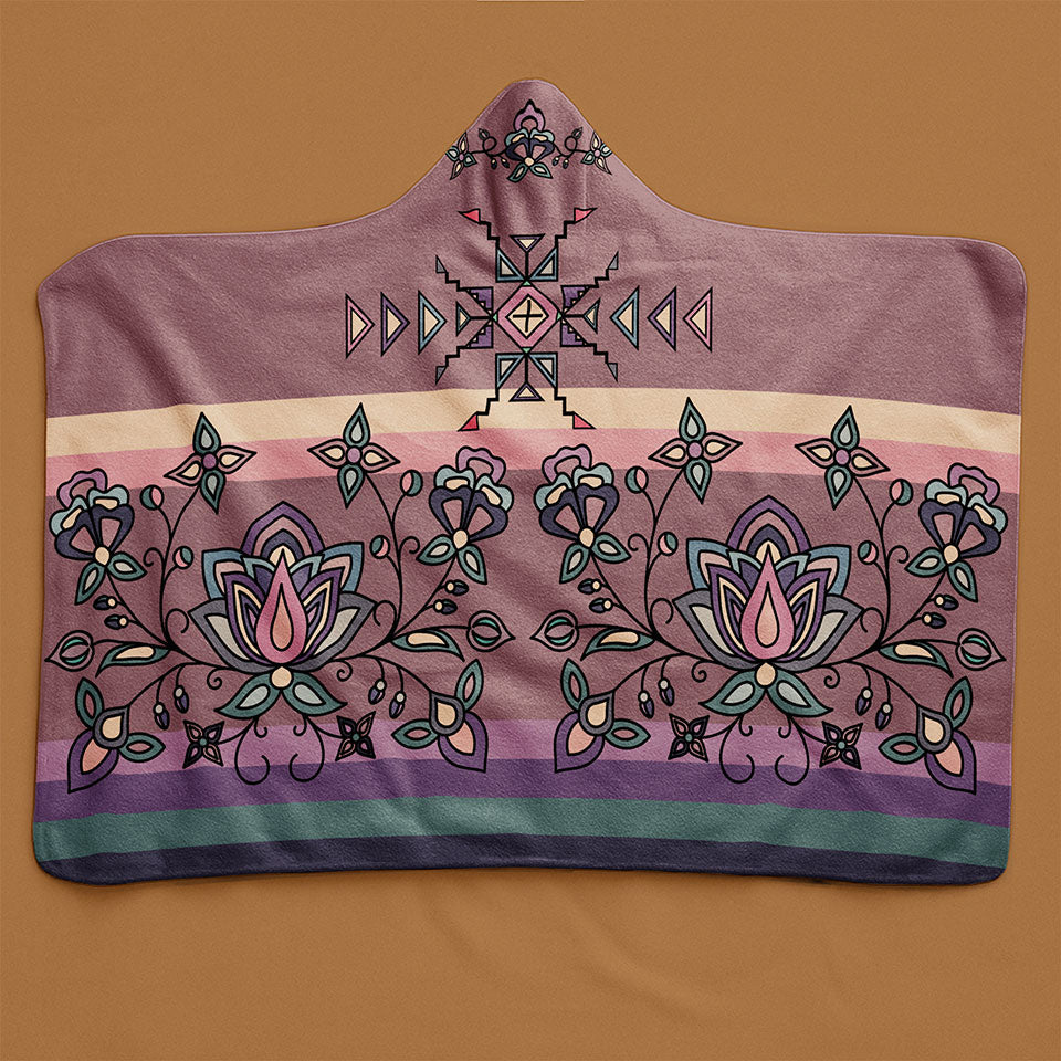 Snow Petal Spirit Hooded Blanket