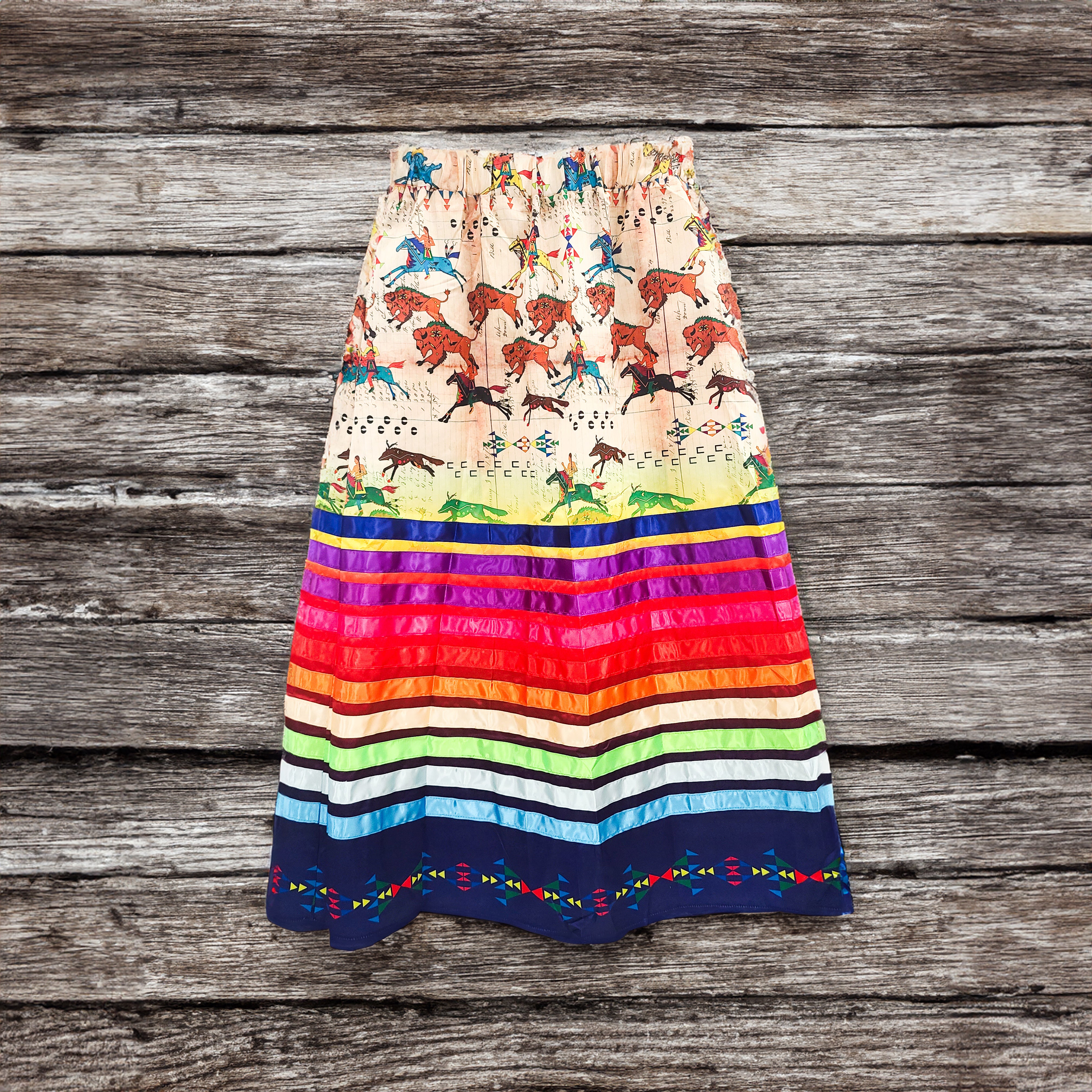 The Hunt Ribbon Skirt with Pockets and Underskirt Lining