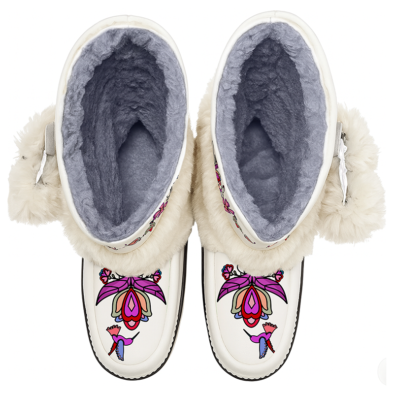 Frosted Leaf Spirit Real Leather MocLux Calf with Fur