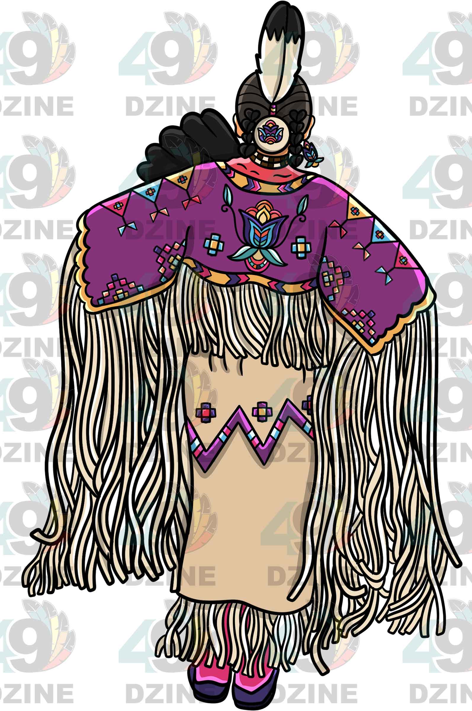 Traditional Buckskin Dancer 1 Sticker