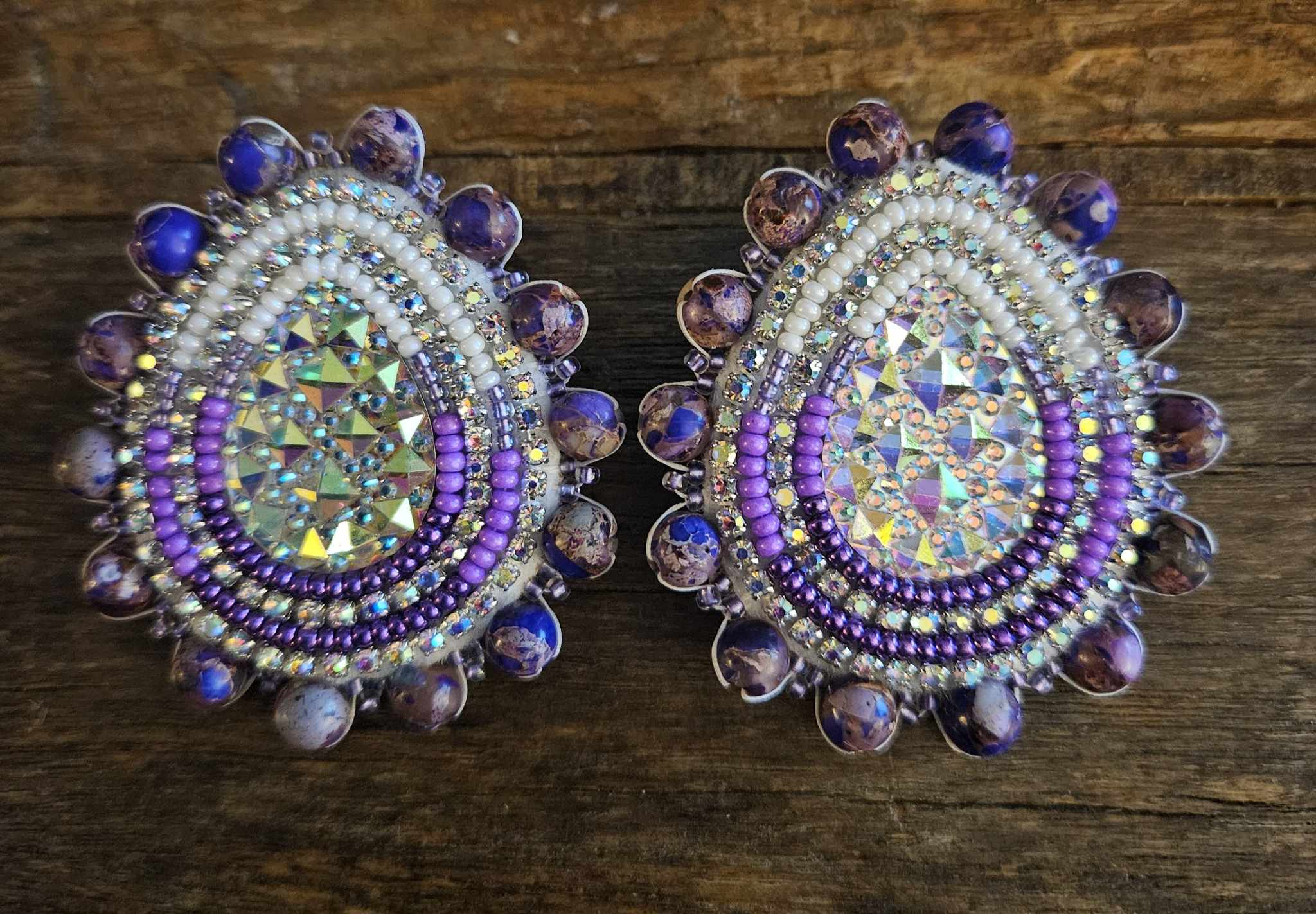 Meg Sheridan Purple Berry Earrings/Tear Drop