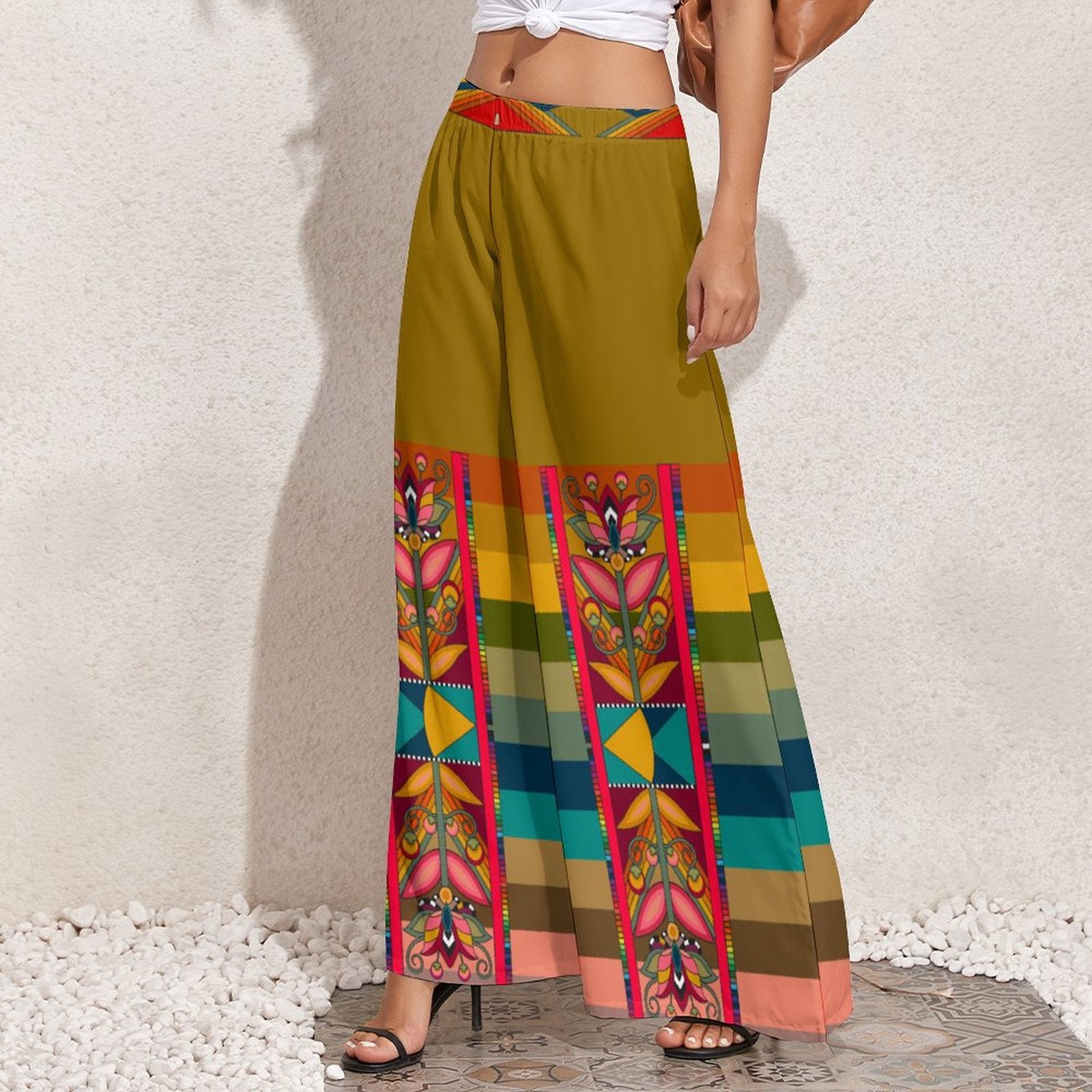 Ochre Glow Ribbon Pant