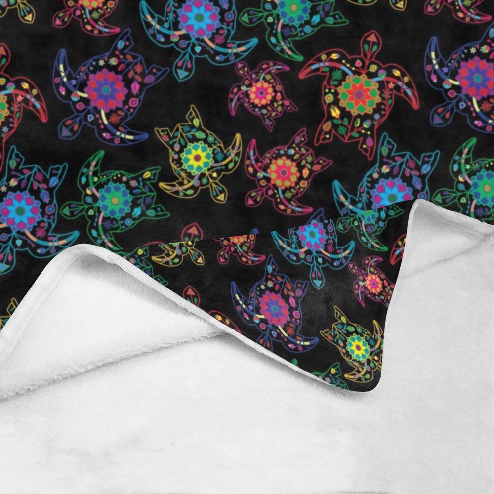 Floral Turtle Ultra-Soft Micro Fleece Blanket 60"x80" Ultra-Soft Blanket 60''x80'' e-joyer 