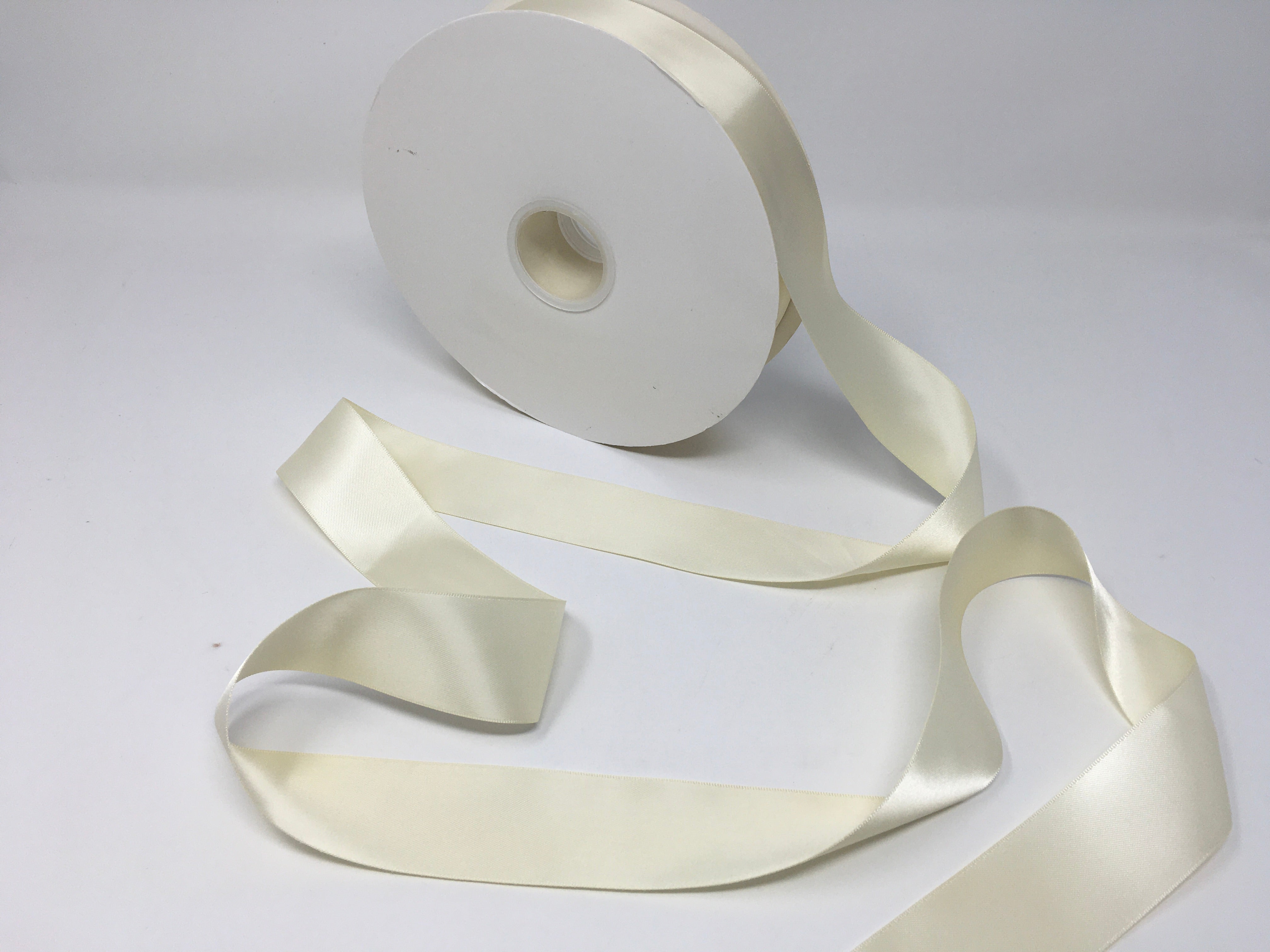 Ivory 1.5 Inch Double Face Satin Ribbon 100 Yard Roll