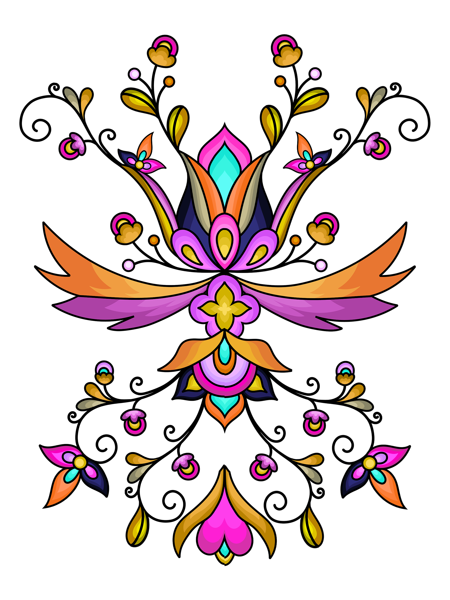 Geometric & Floral UV Sticker
