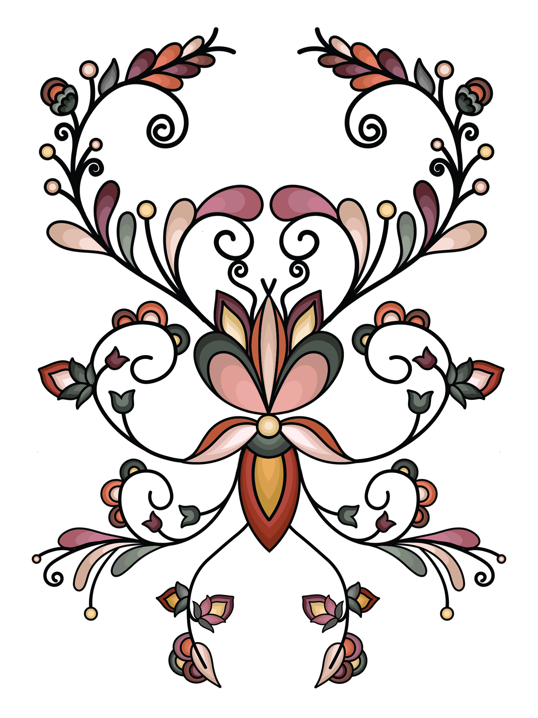 Geometric & Floral UV Sticker
